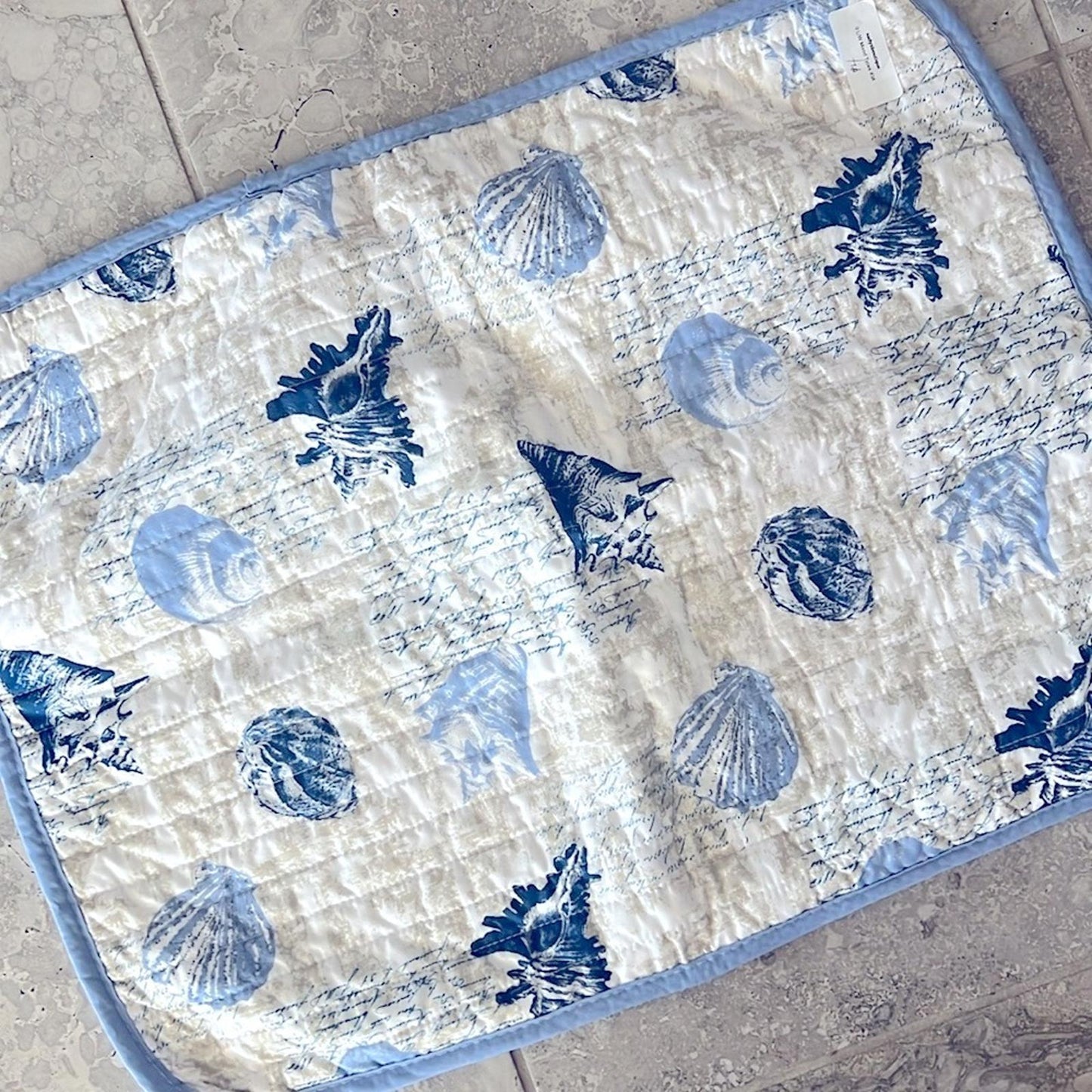 x2 Lauren Ralph Lauren Standard Pillow Sham, Sea Shell Theme- Beach NEW