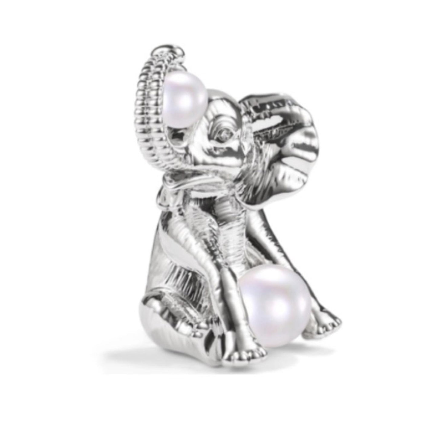 Charter Club Silver-Tone Pave & Faux Pearl Elephant Pin Brooch New in Box $29.5