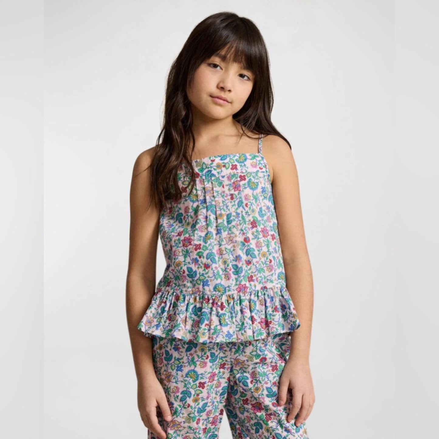 Polo Ralph Lauren Girl's Floral Cotton Batiste 2-Piece Set, Size 12 NWT $155