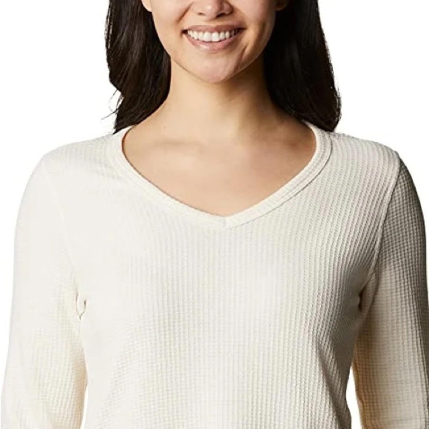 Columbia Pine Peak Long-Sleeve Thermal Top, Cream White Size 1X New with Tag