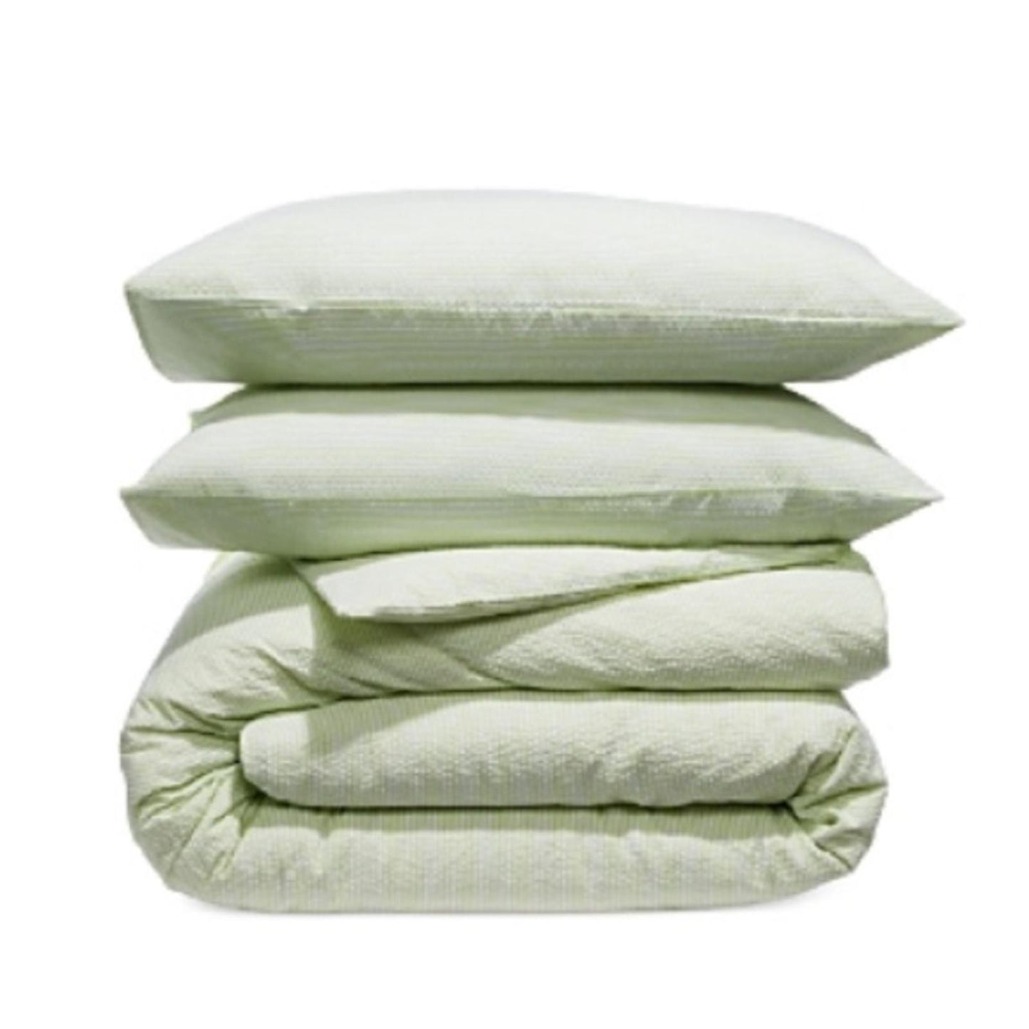 Aqua Seersucker Duvet Cover Set, Full/Queen in Green New w/Tag Retail $175