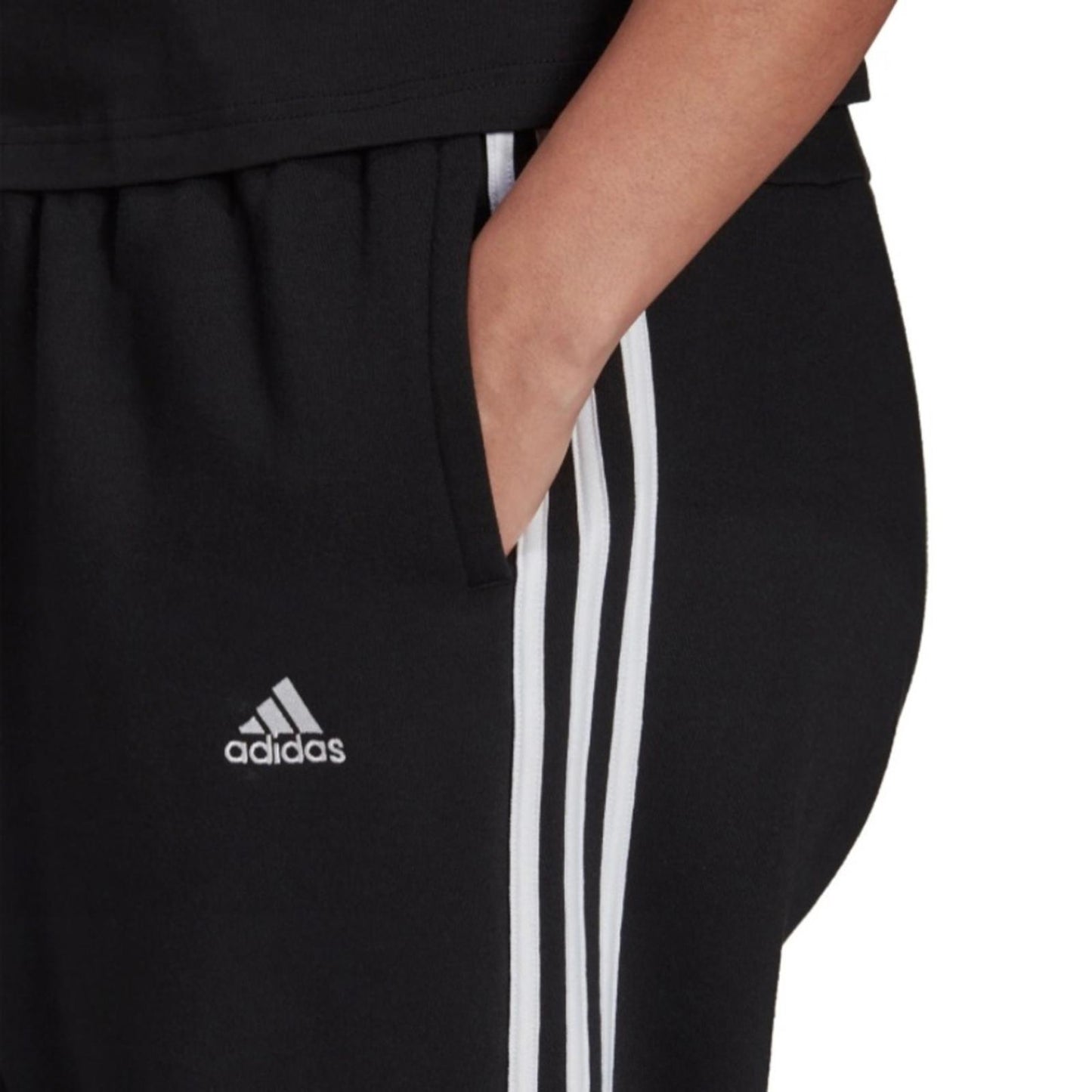 Adidas Essentials 3-Stripes Fleece Joggers Black, Plus Size 3X New w/Tag
