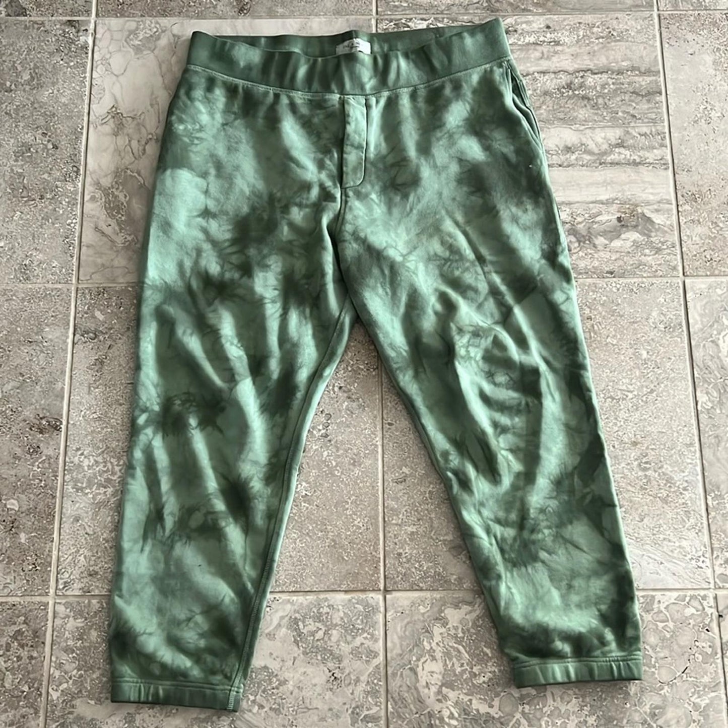 Rag & Bone Prospect Jogger City Tie Dye Sweatpants in Leaf Green Size XL $225