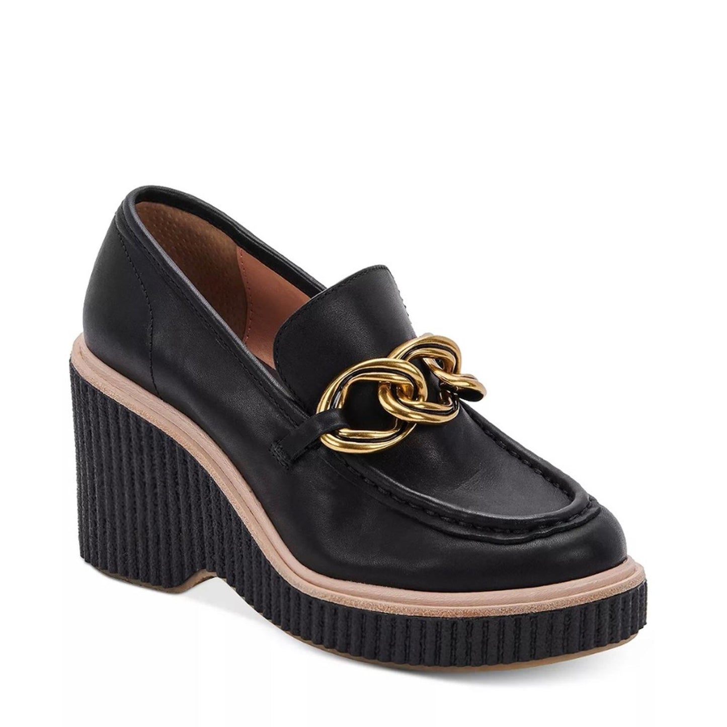 Dolce Vita Brenan Slip On Loafer Pumps, Black Wedge Size 8.5M in Original Box