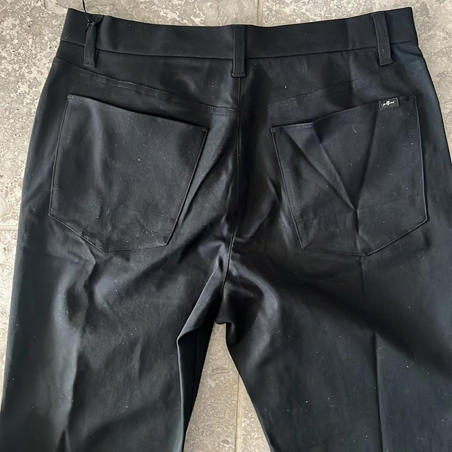 7 For All Mankind Ace Water Resistant Slim Fit Tech Pants in Black, NEW, Size 31