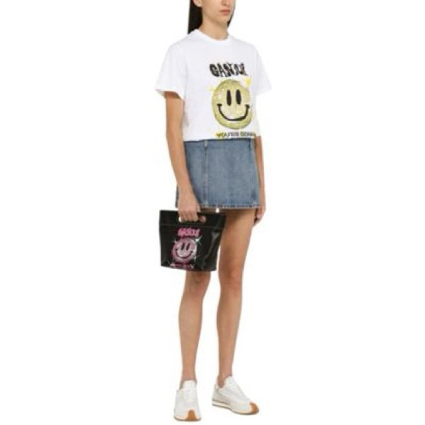 Ganni | Casual Style Street Style 2-WAY Bi-color Leather Crossbody NEW +DustBag