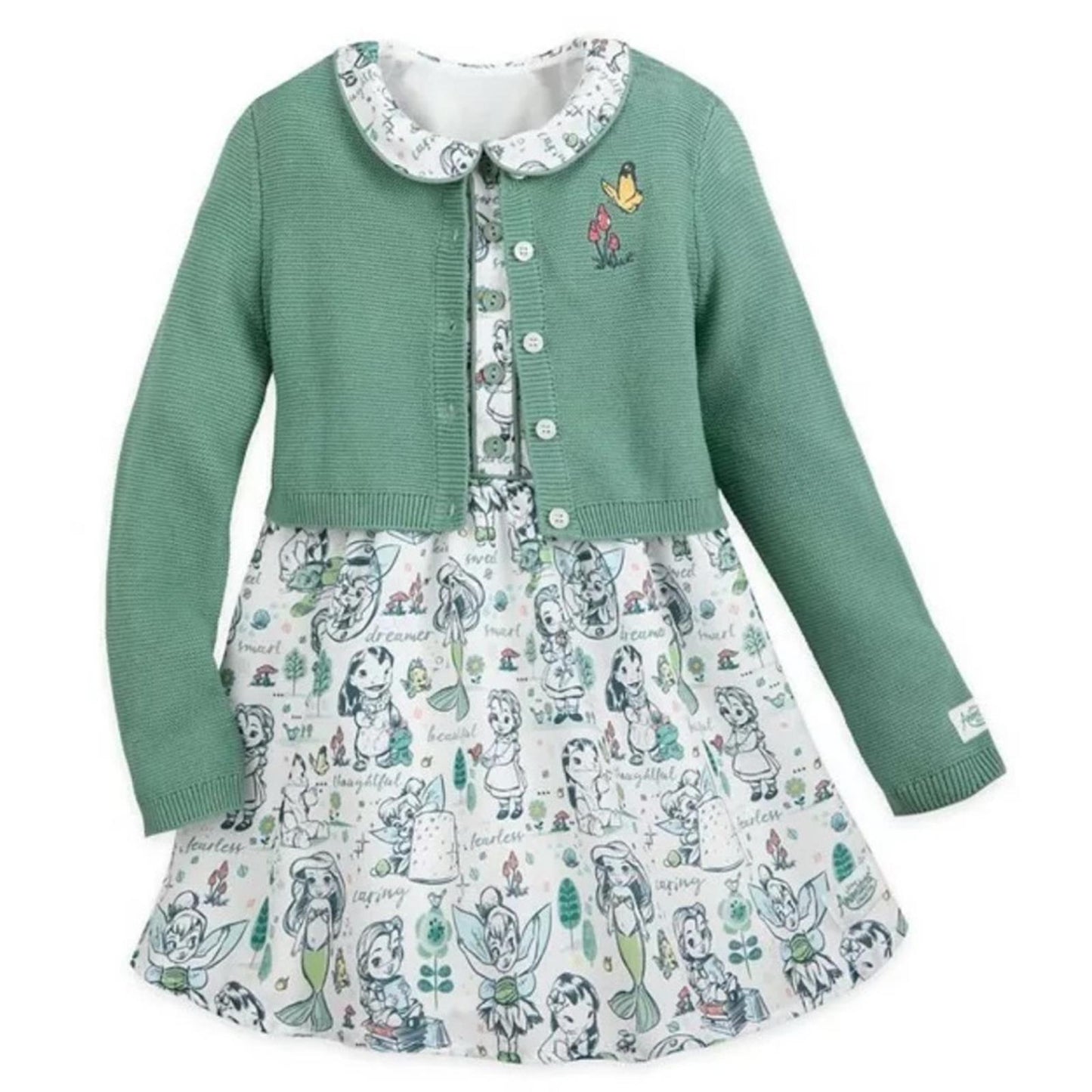 Disney Animators’ Collection Dress & Cardigan Sweater Set Size 5/6 EXCELLENT!