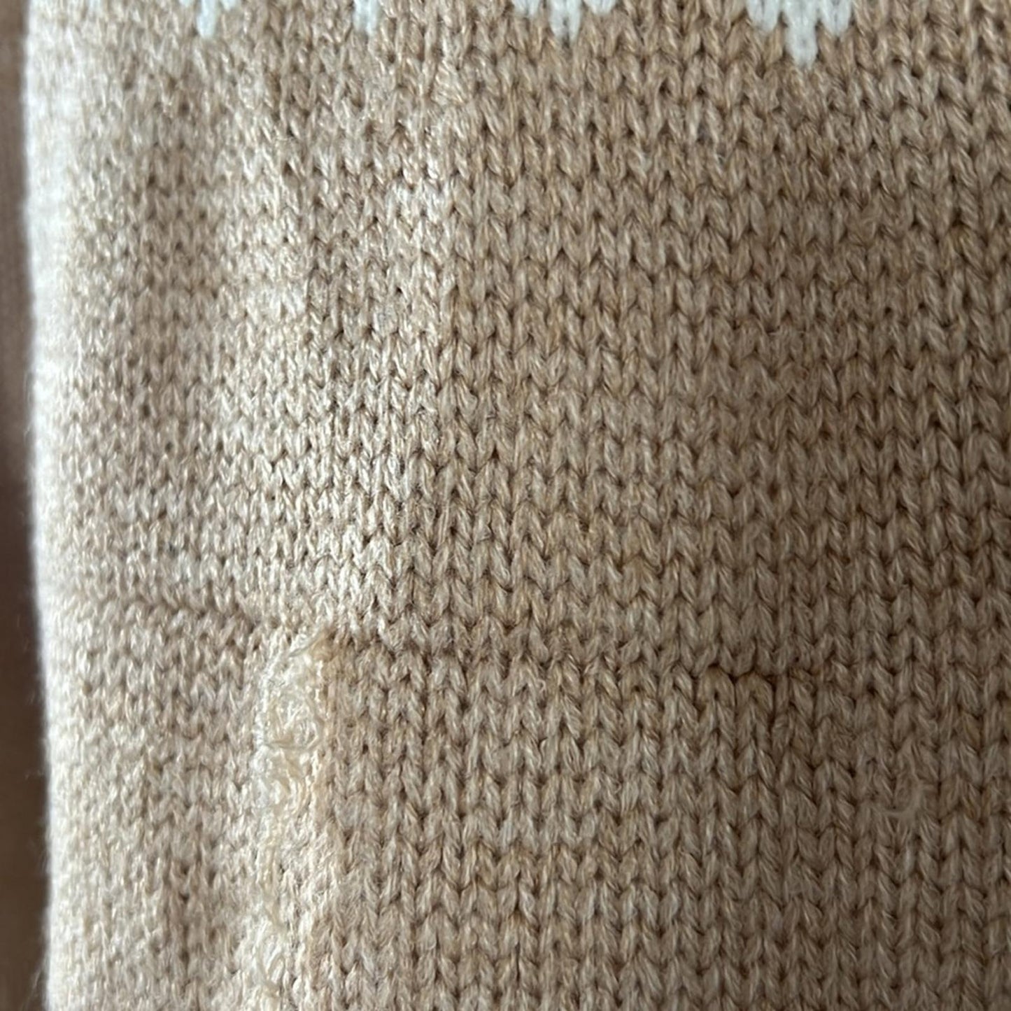 NEW Tommy Hilfiger Frosted Yoke Turtleneck Sweater Light Heather Fawn/Ivory Sz L