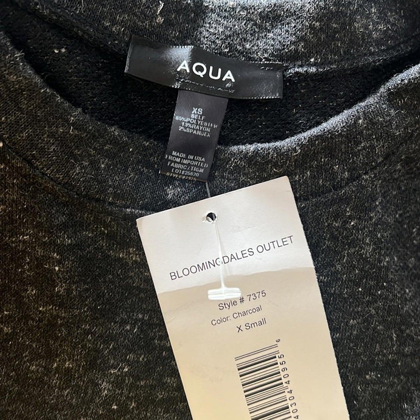 Aqua Crewneck Midi Sweaterdress in Charcoal, New w/Tag Retail $118