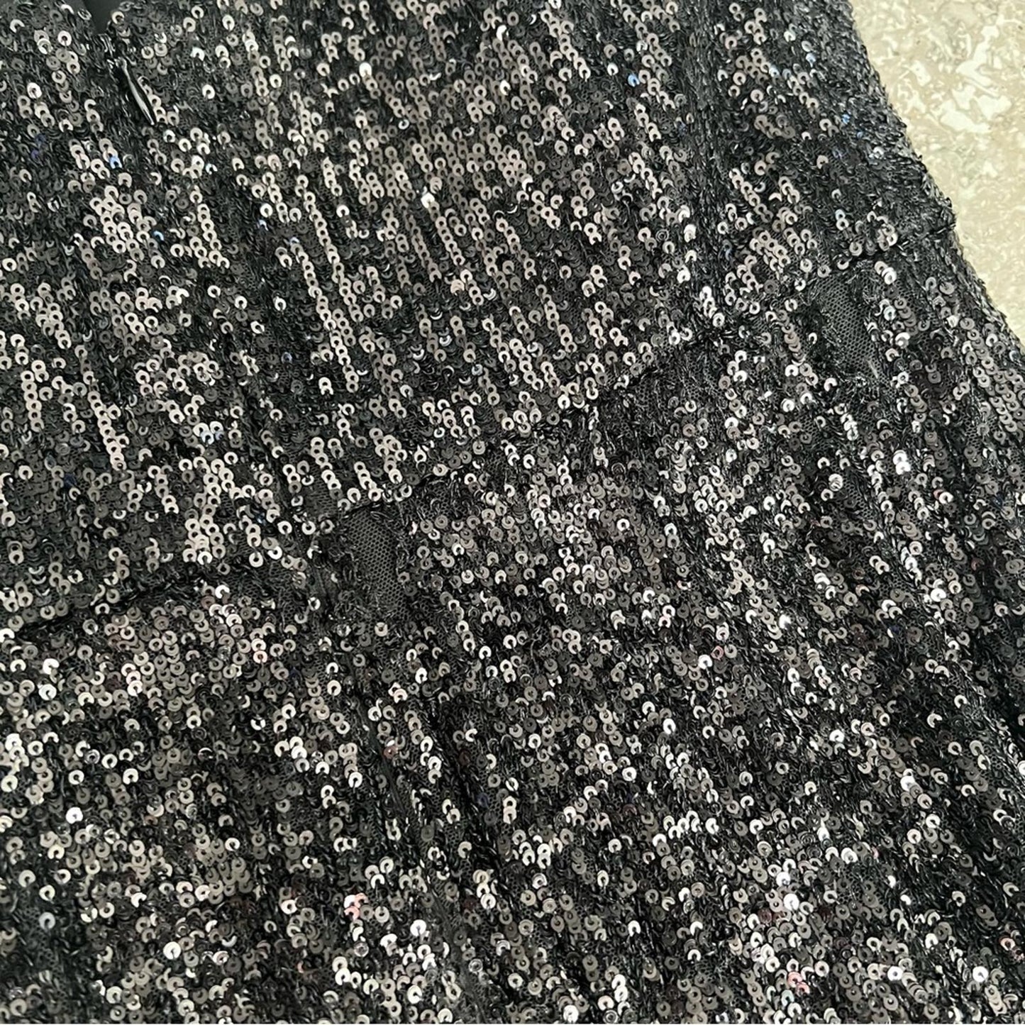 Aidan Mattox Sequined Strapless Dress, Black Size 4 New w/Tag Retail $295