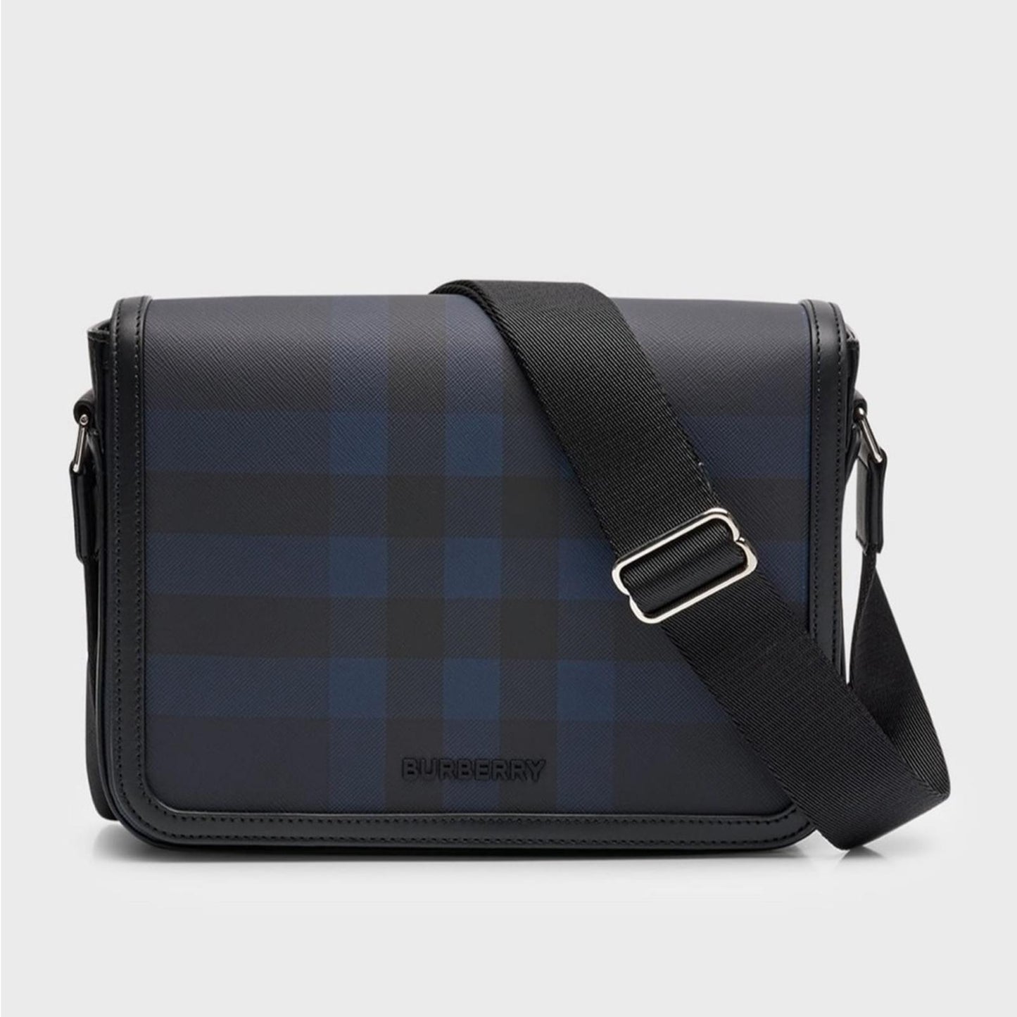 Burberry Blue House Check Small Alfred Messenger Bag, New w/Tag $1,650