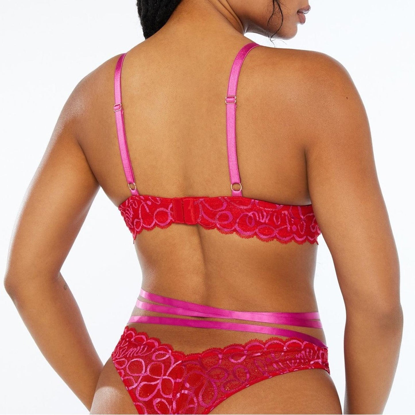 Rihanna’s Savage X Fenty Ribbon Writing Push-Up Bra, Size 40DDD New w/Tag