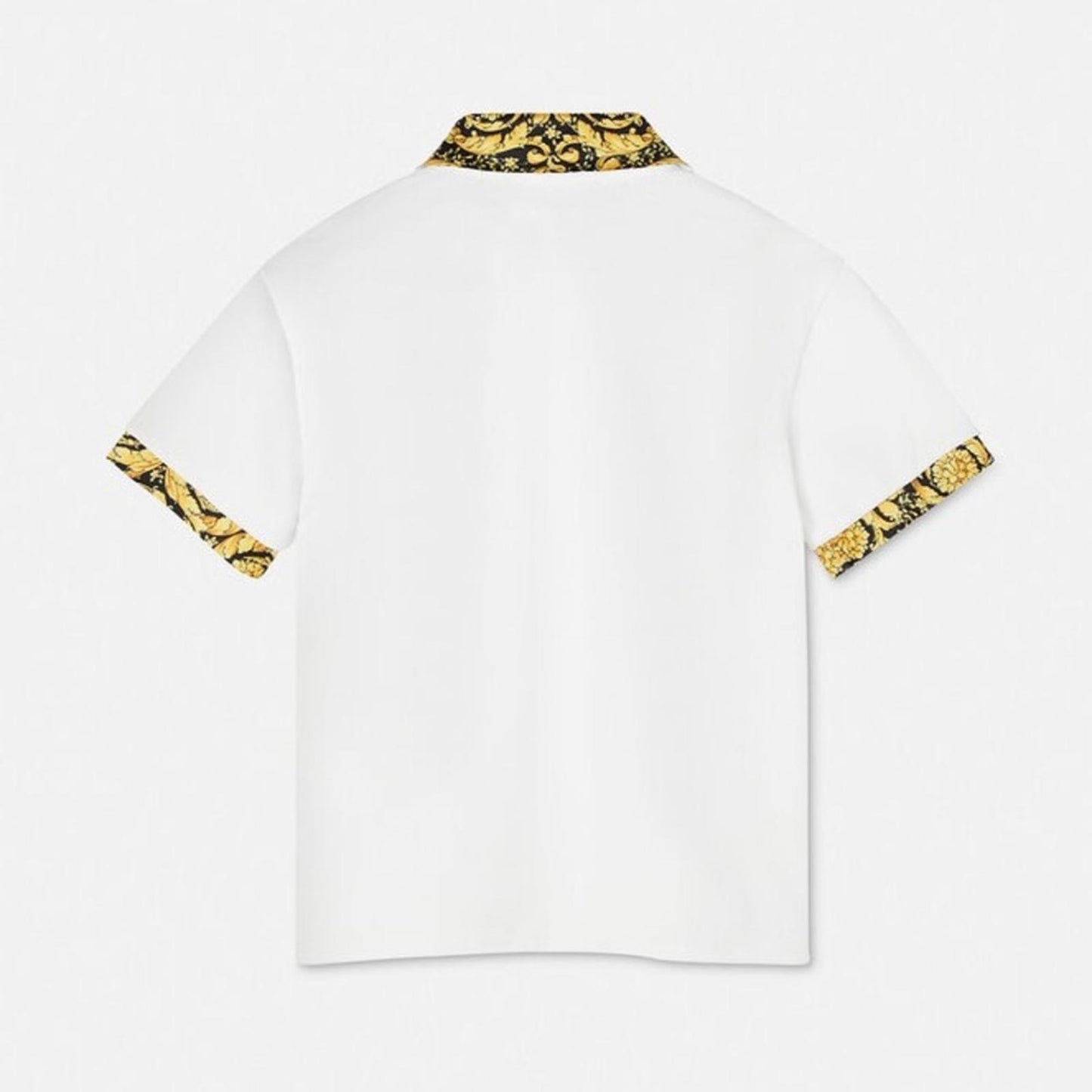 Versace Boys Barocco Logo Polo Shirt in White, Size 12A (152cm) New w/Tag $275