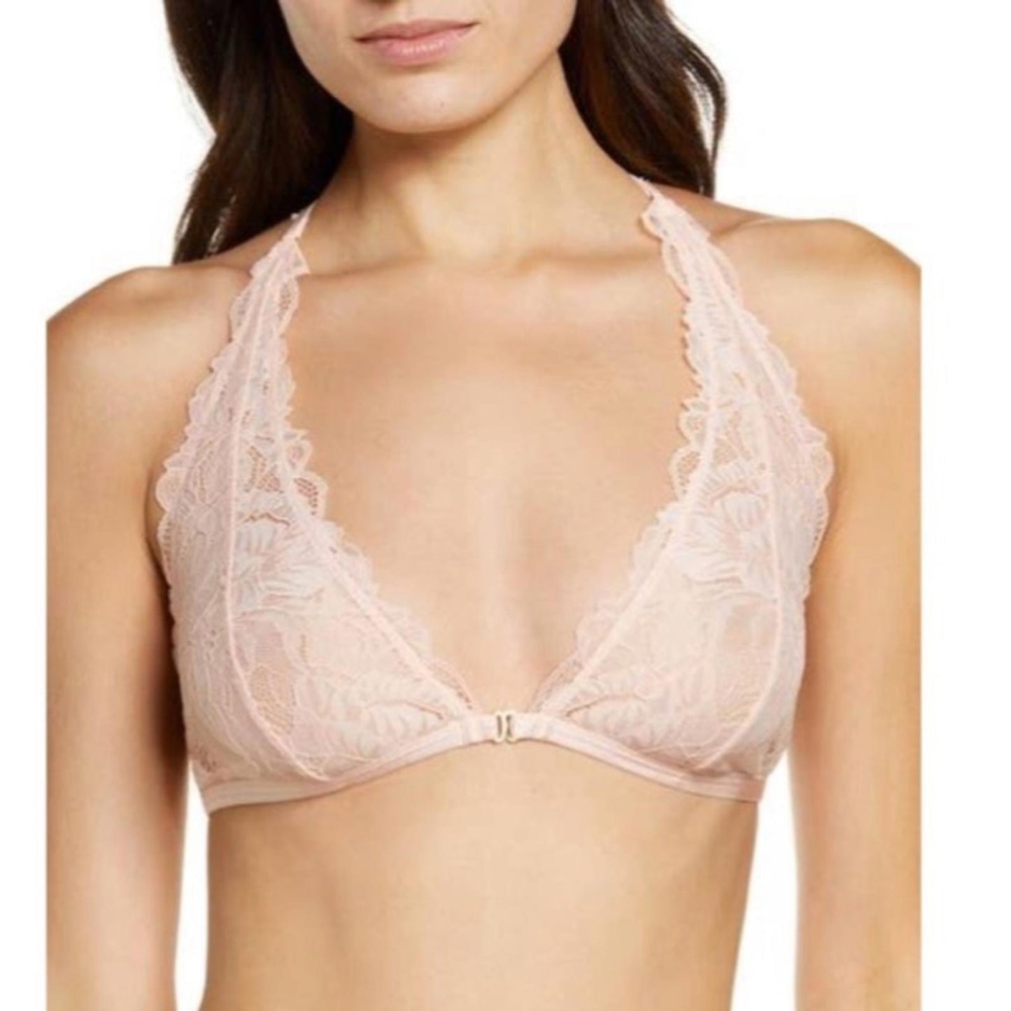 Free People Lace Bralette, Blush Pink, Size XL New w/Tag