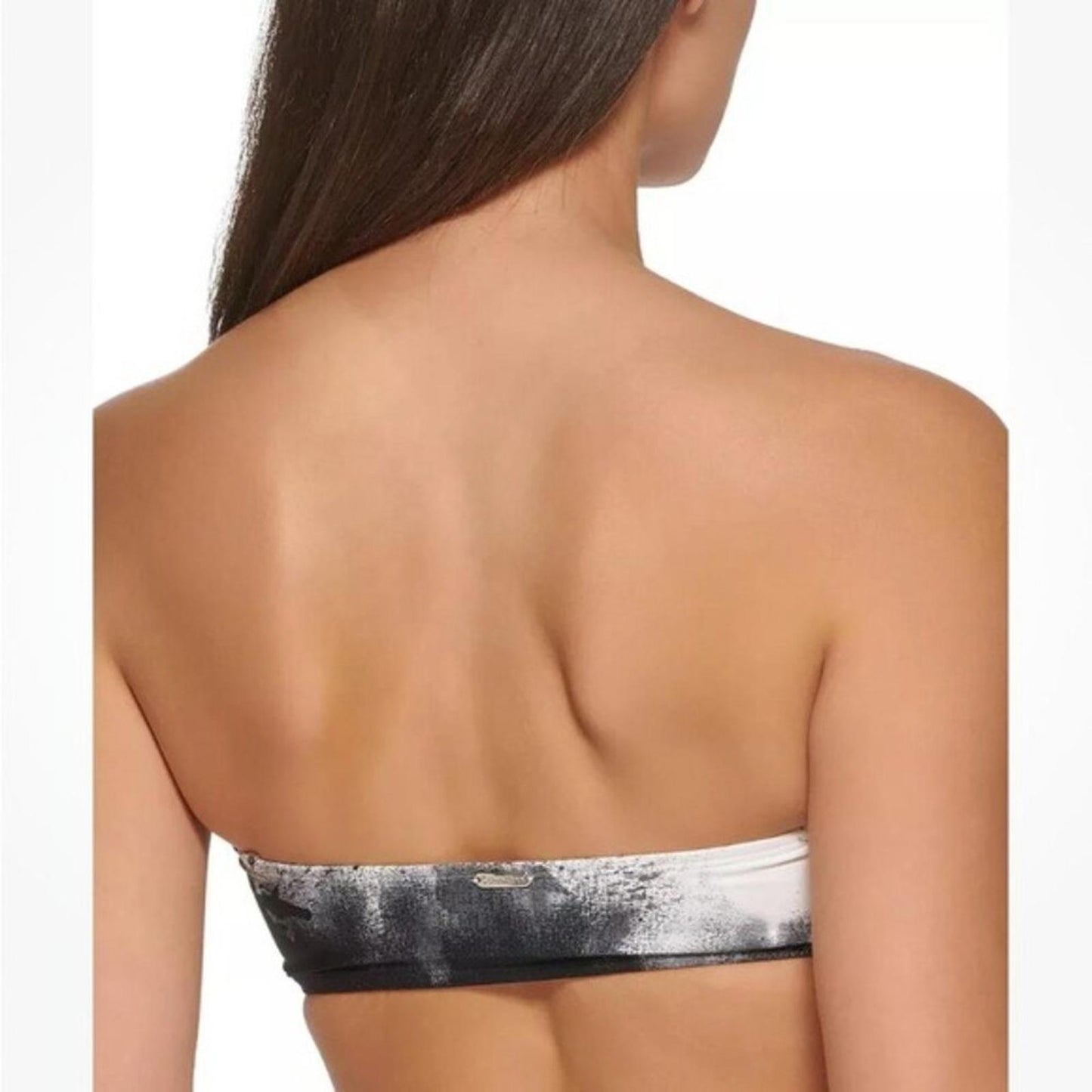 Calvin Klein Printed Removable-Straps Bandeau Bikini Bra Top Size XL NEW w/Tag