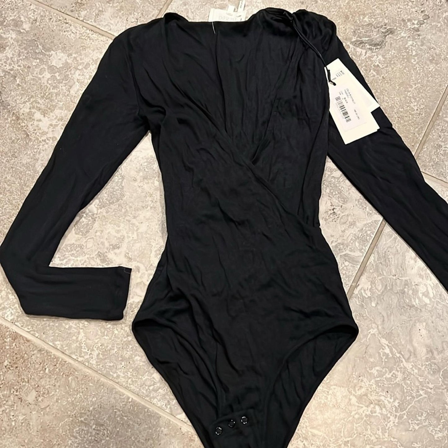 Ba&sh Celia Bodysuit in Black, Size XS/0 New w/Tag Retail $195