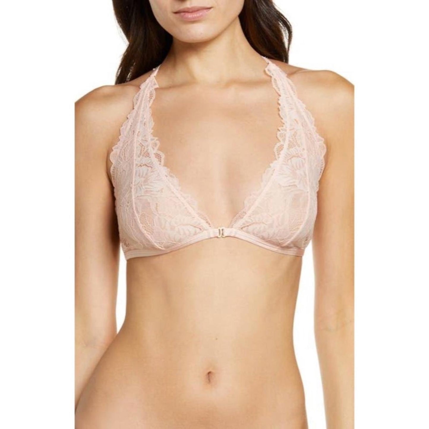 Free People Lace Bralette, Blush Pink, Size XL New w/Tag