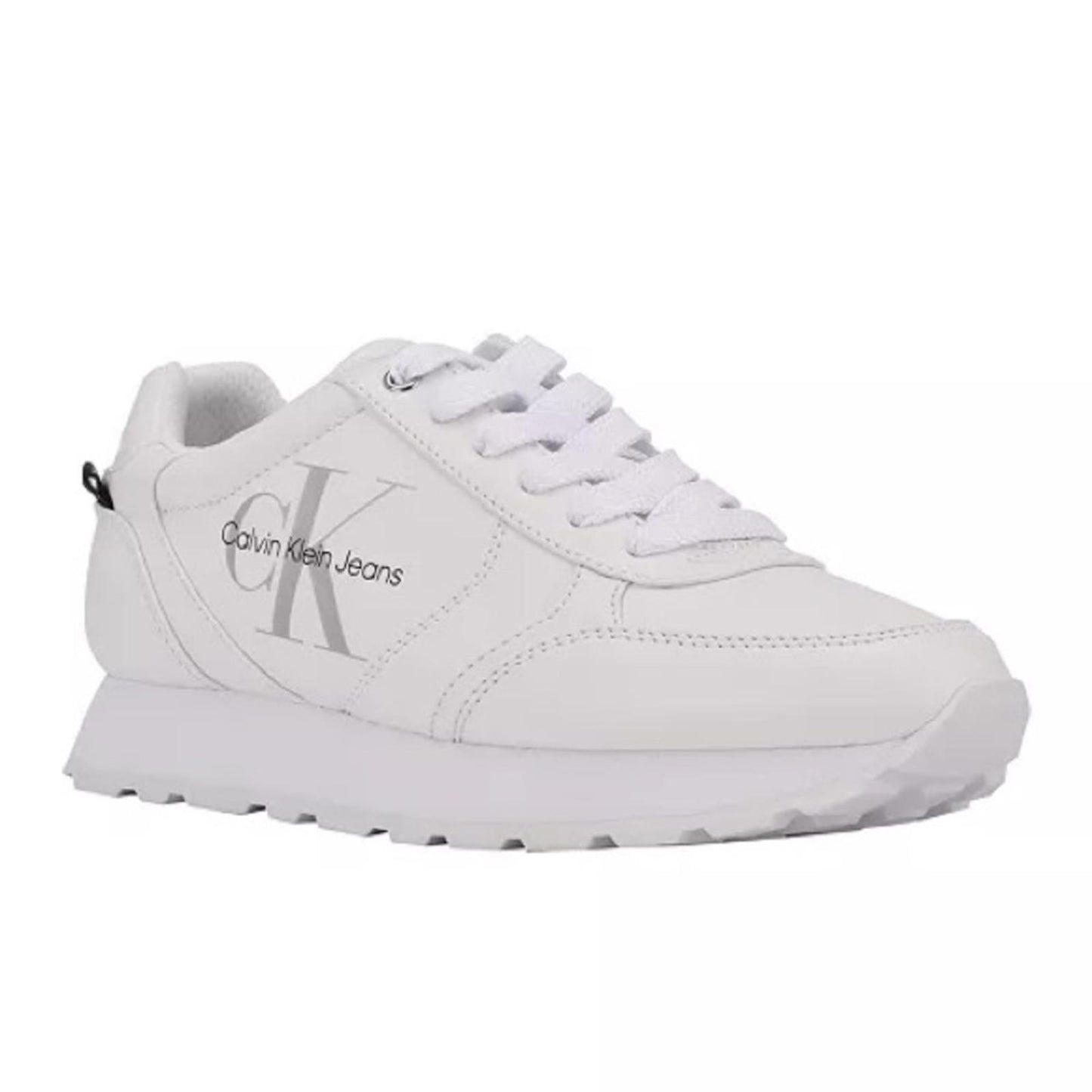 Calvin Klein Jeans Cayle Logo Casual Lace-Up Sneakers White Size 6.5M Retail $89