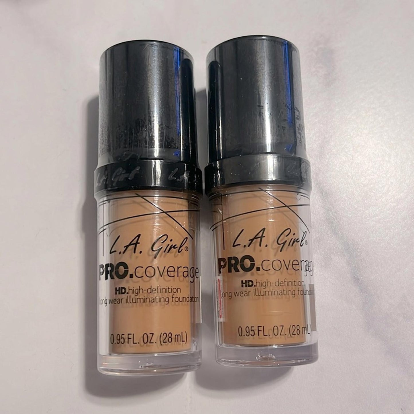 X2 L.A. Girl Soft Honey PRO.coverage HD High-Def Long Wear Illuminating Foundatn