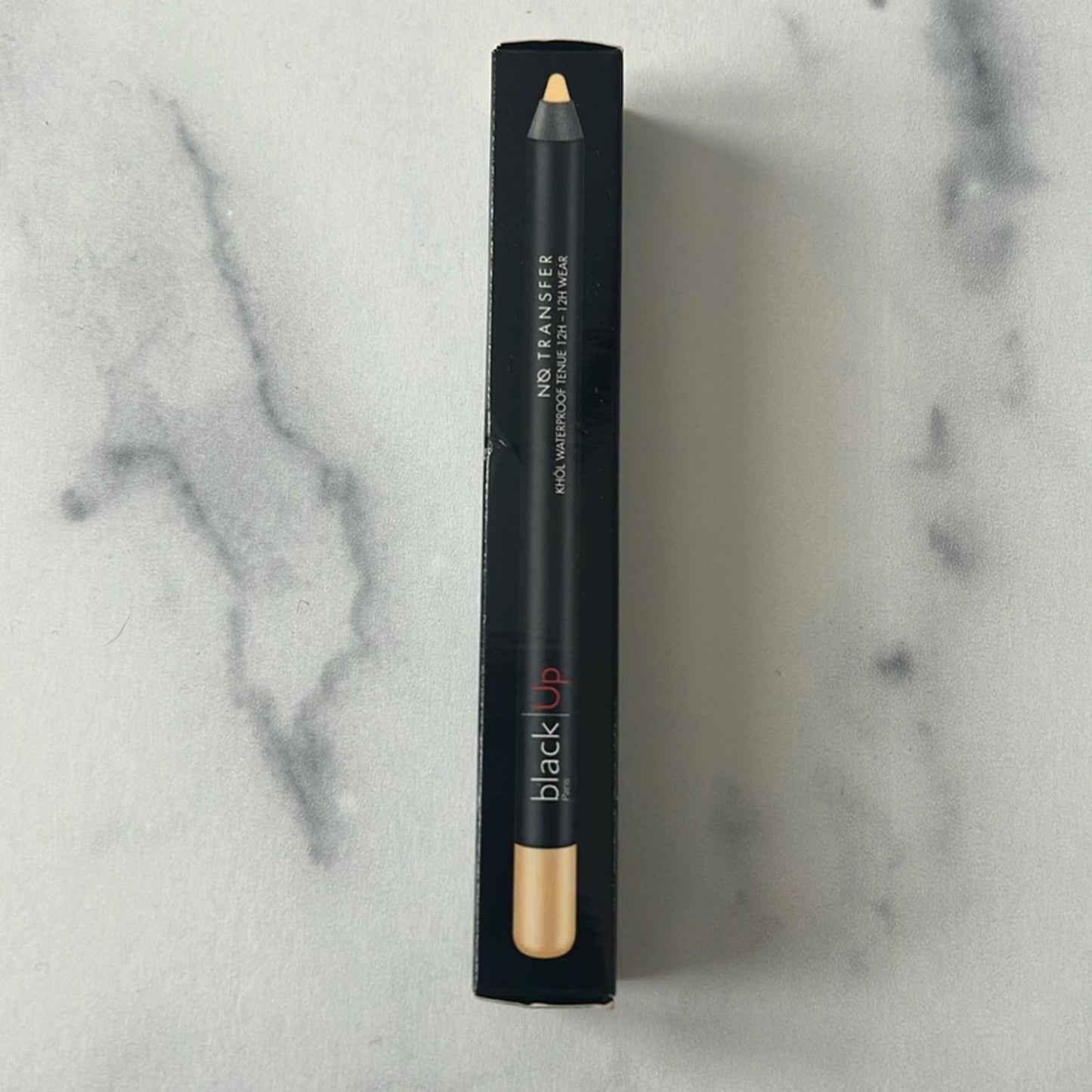 Black|Up Paris NO TRANSFER 12hr Wear Waterproof Kohl Pencil NKT 10M, NEW