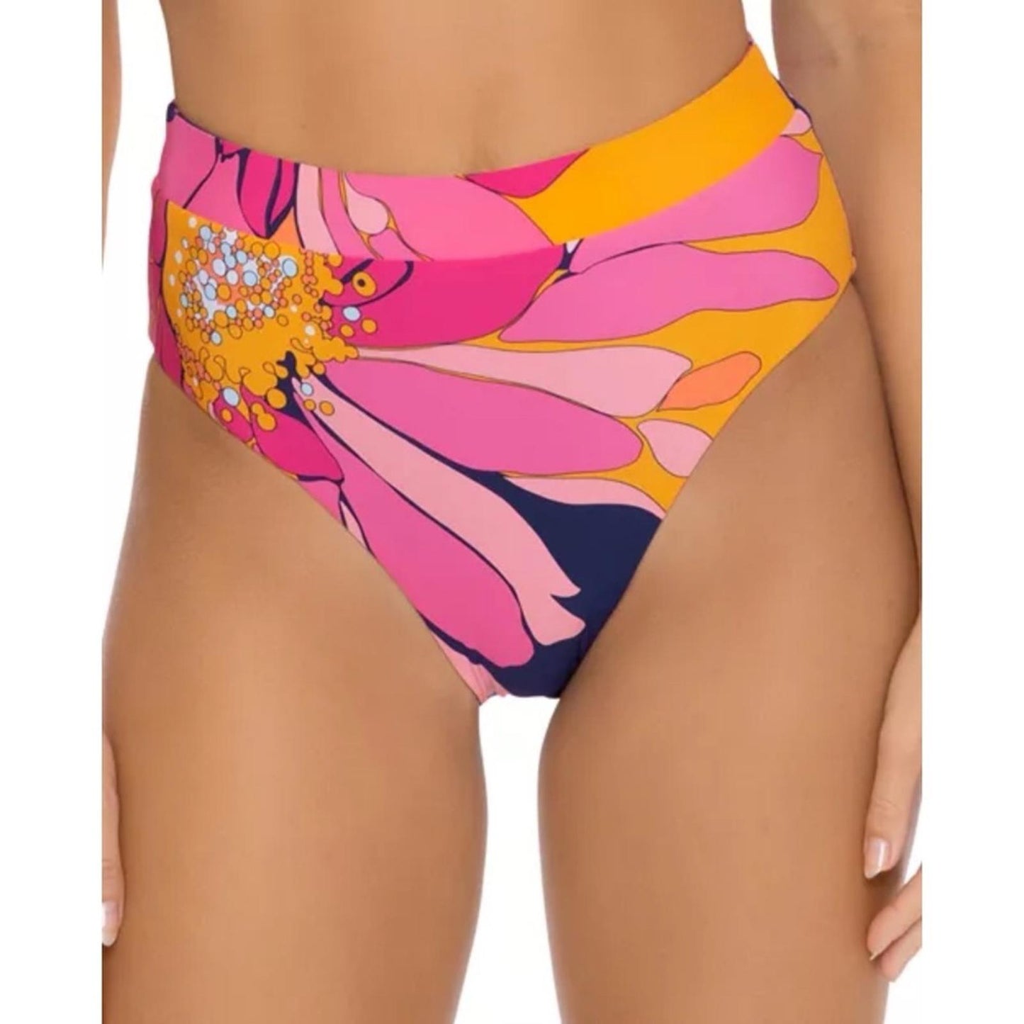 Trina Turk Breeze High Waist Bikini Bottom, Size 4 NEW w/Tag