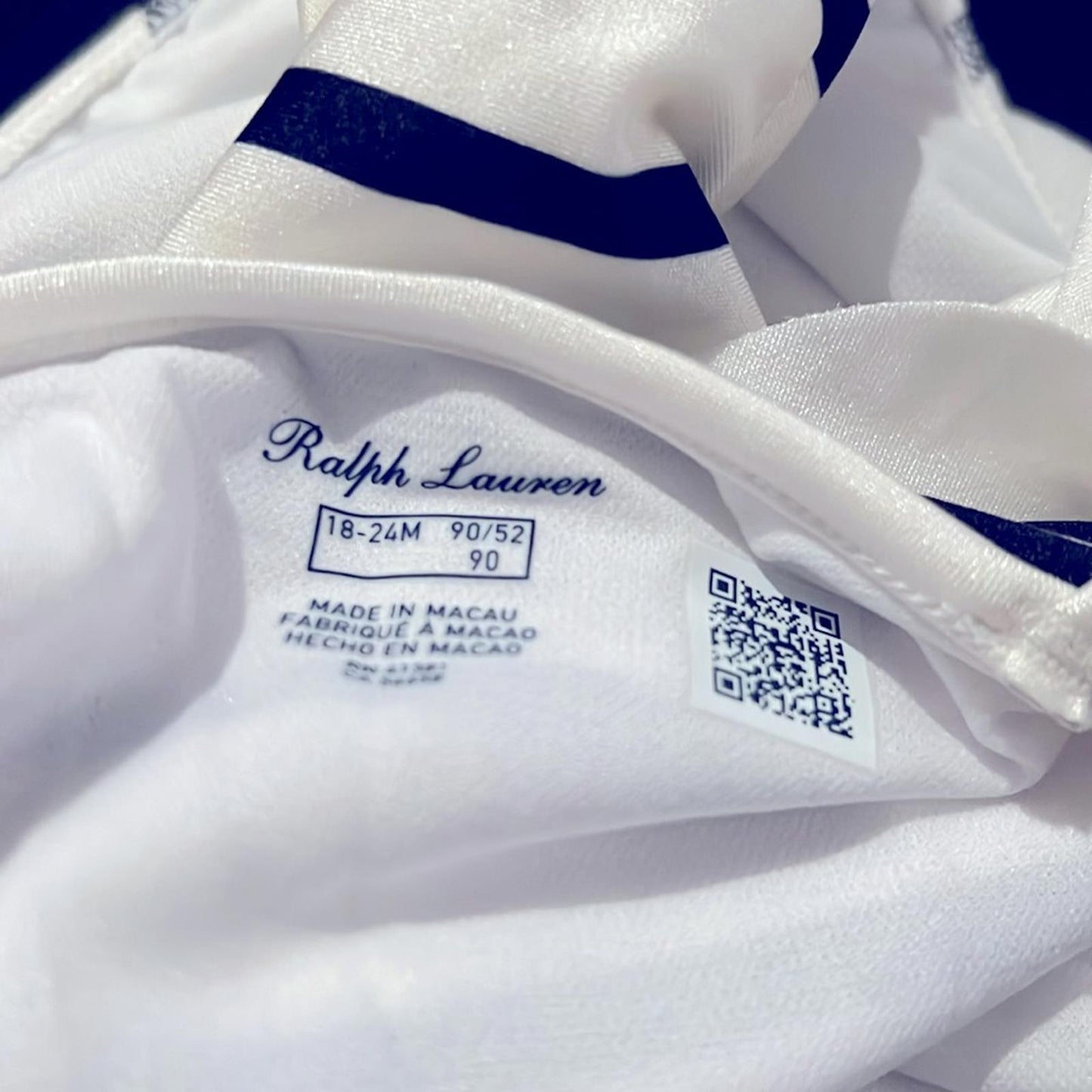 Polo Ralph Lauren Kids Striped Ruffled One-Piece Swimsuit (18M/24M) New w/Tag