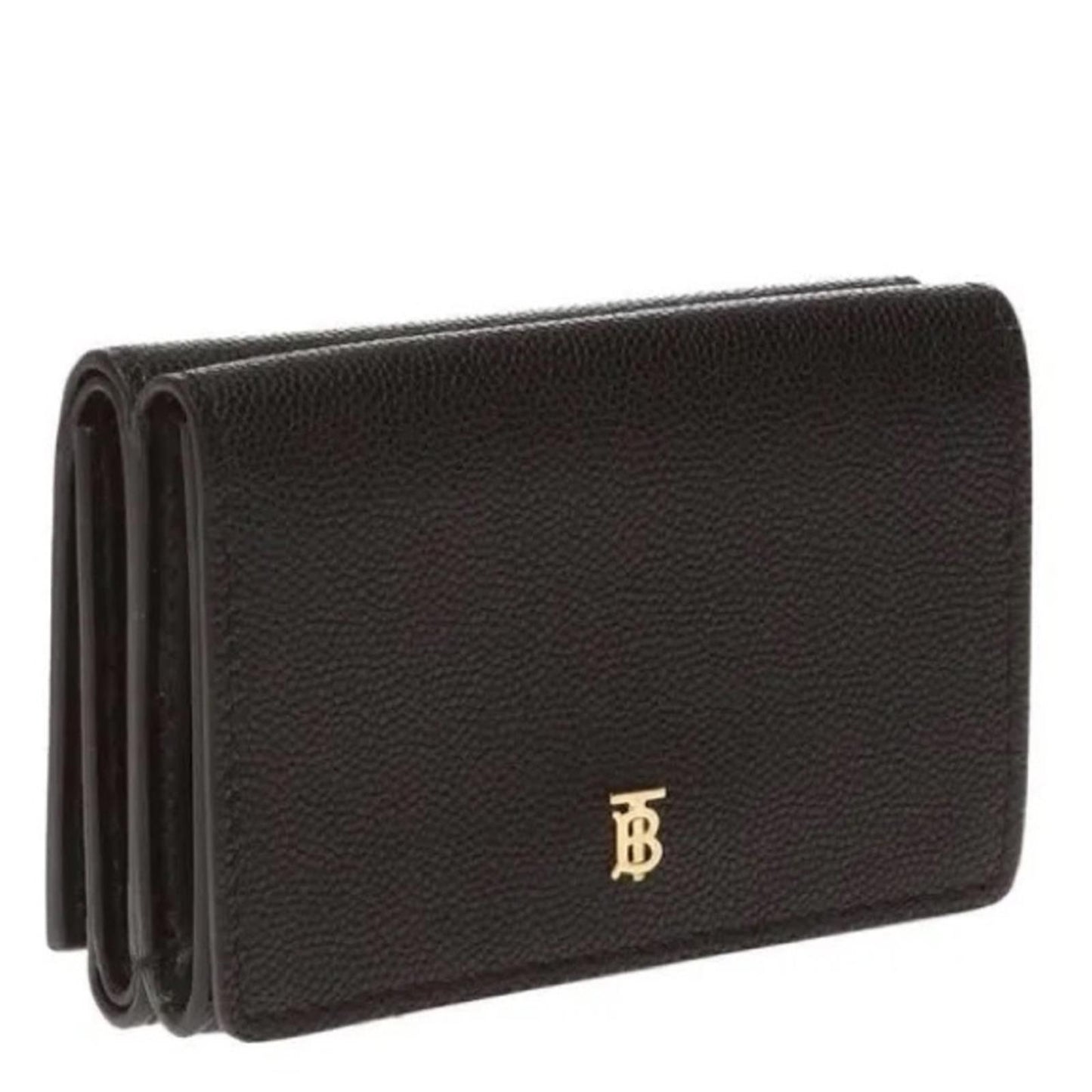 Burberry Pebbled Leather Lark TB Compact Wallet in Black EXCELLENT!