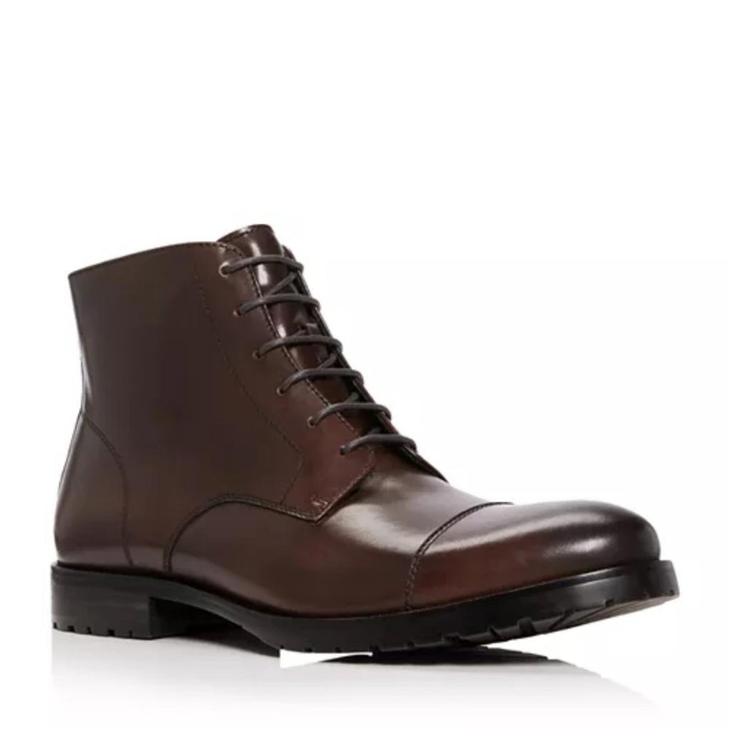 The Men's Store at Bloomingdale's Lace-Up Cap Toe Boots, Size 8.5 Retail $220