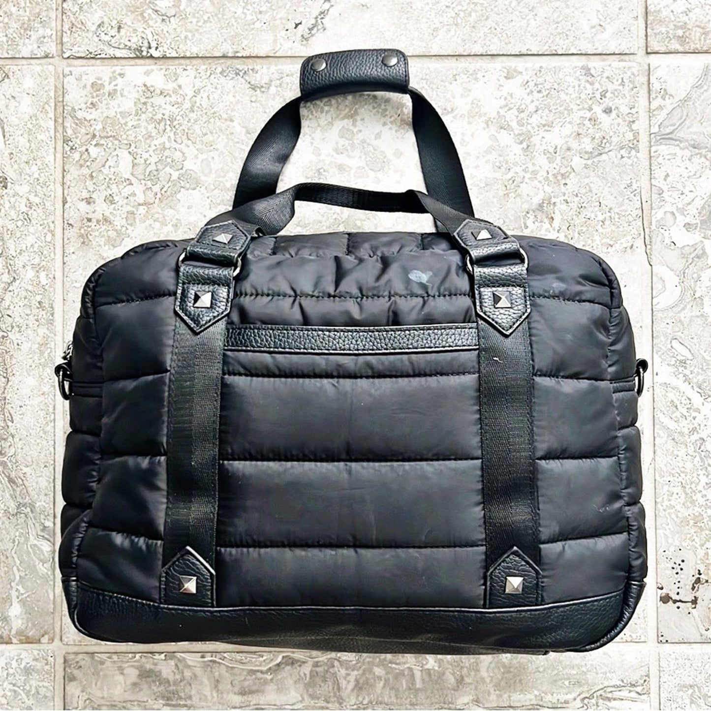 Anthropologie’s Cynthia Rowley Quilted Puffer Satchel Bag, Black Retail $129