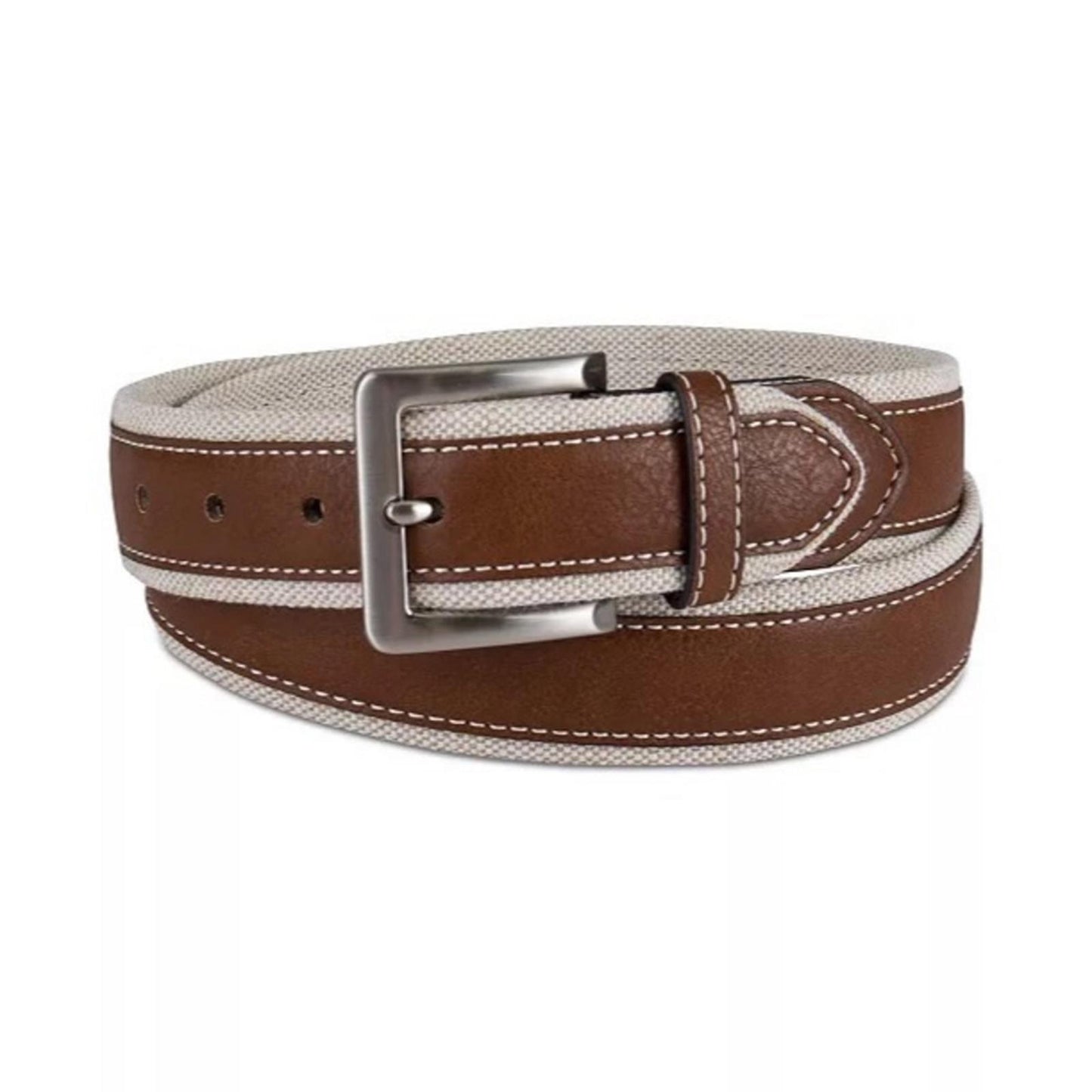 Club Room Men's 35mm Leather Overlay Belt, Size Small New with Tag