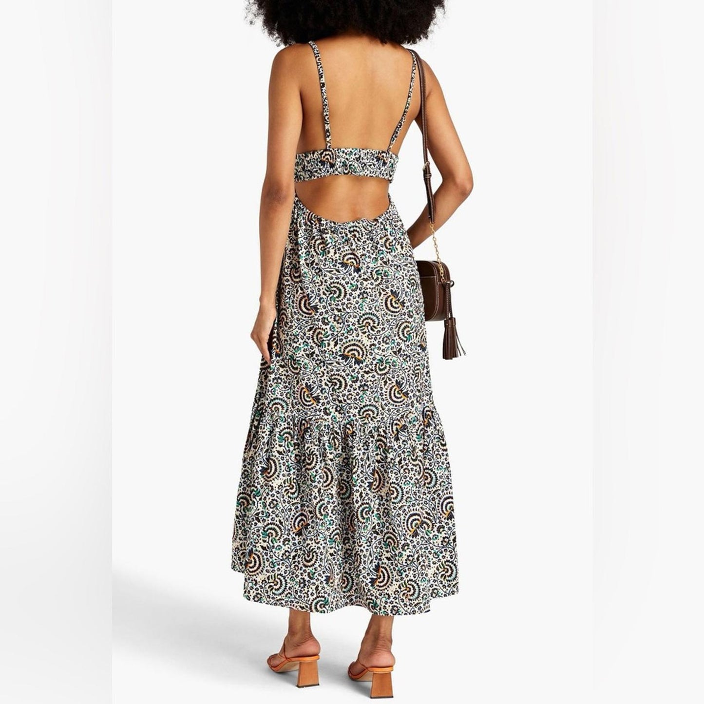 A.L.C. Rhodes Printed Cotton-Poplin Midi Dress, Size 4 New w/Tag $545