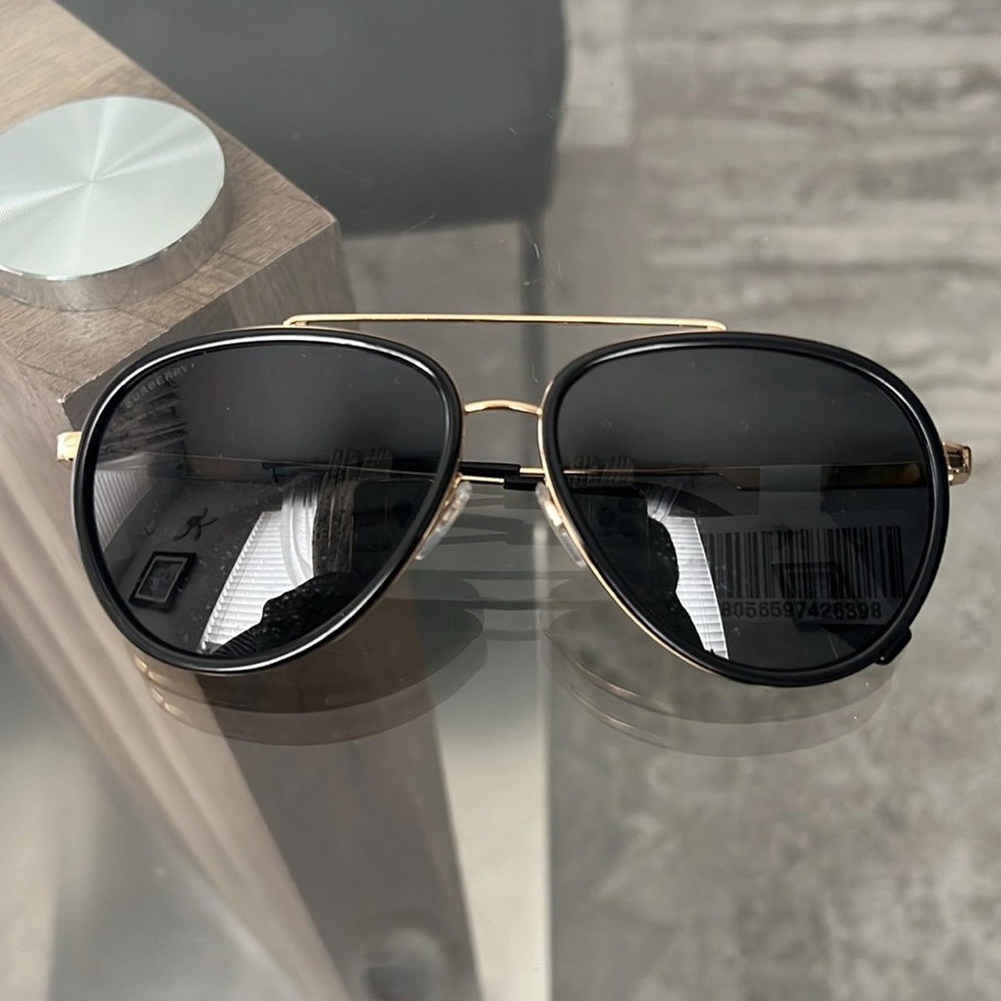 BURBERRY Oliver Aviator-Like Sunglasses, Polarized, Style BE3125 New w/Tag
