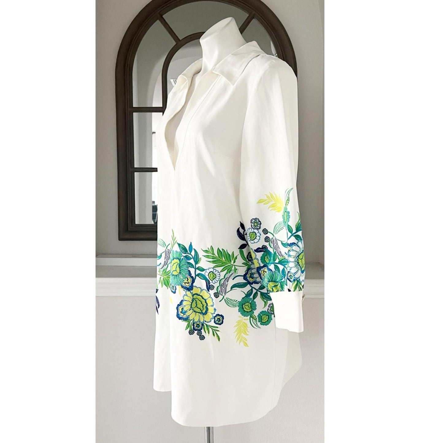 ZARA Jual Flower Print Collar Dress, Size XL New w/Tag