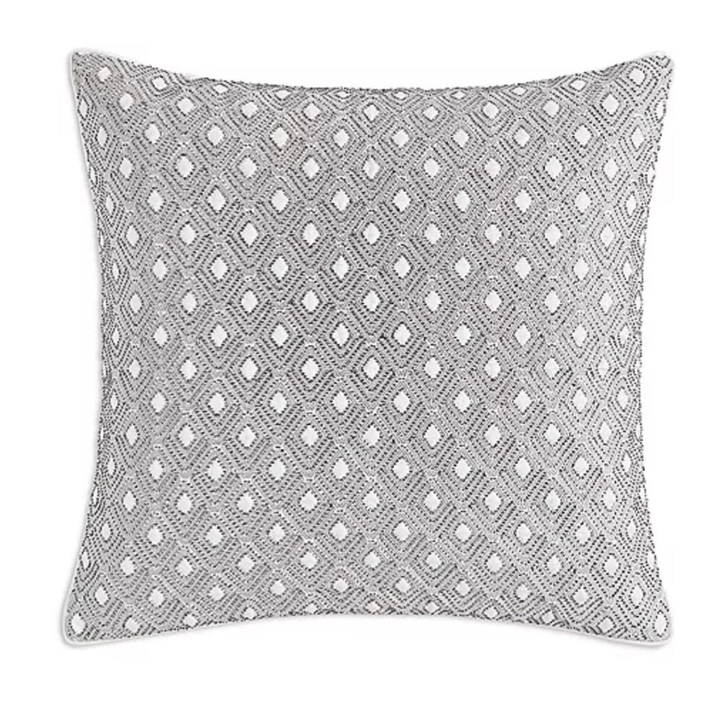 X2 Hudson Park Collection Diffused Diamond Euro Pillow Shams New w/Tag