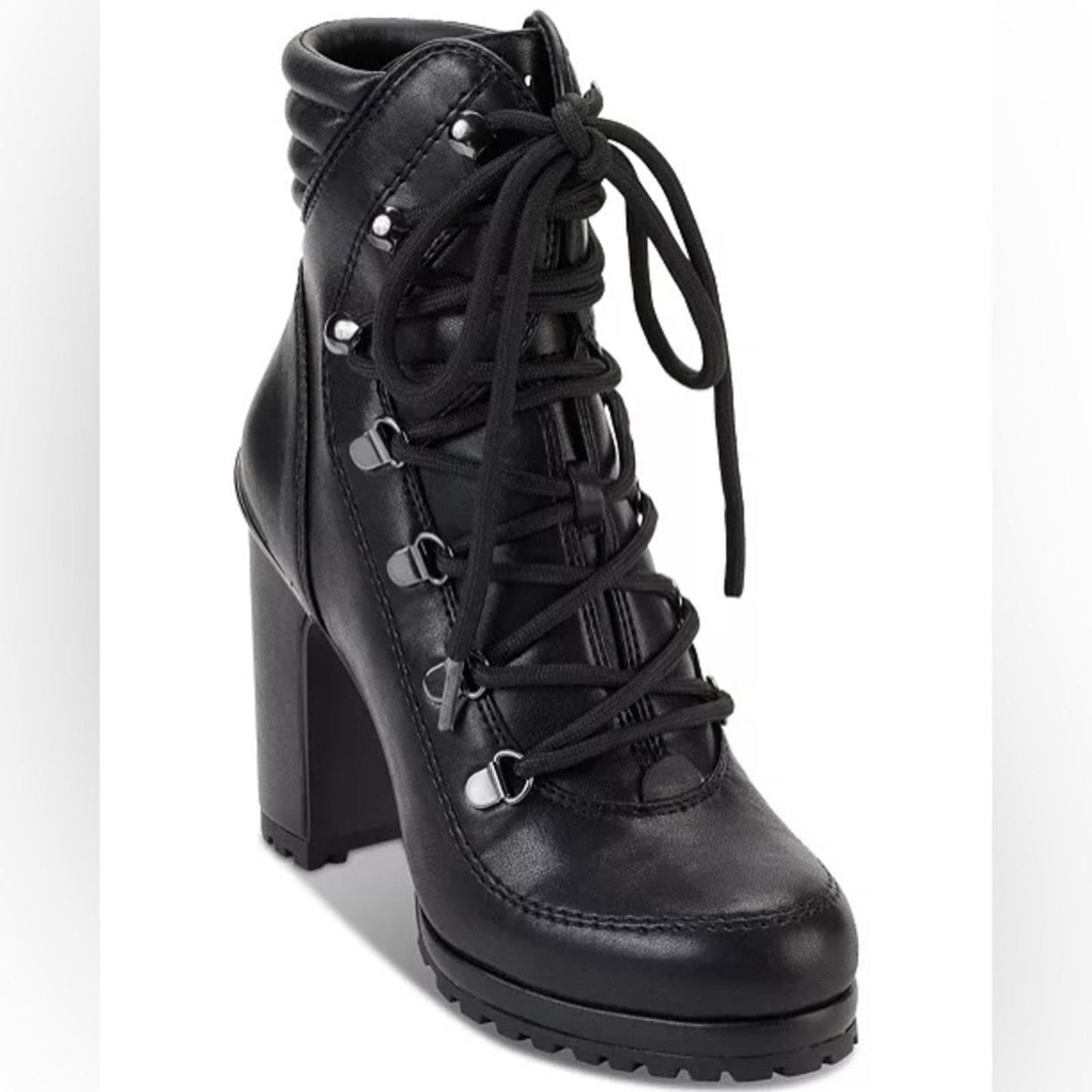 DKNY Lenni Lace-Up Ankle Boots, Oiled Suede Black Size 11 New in Box Retail $189
