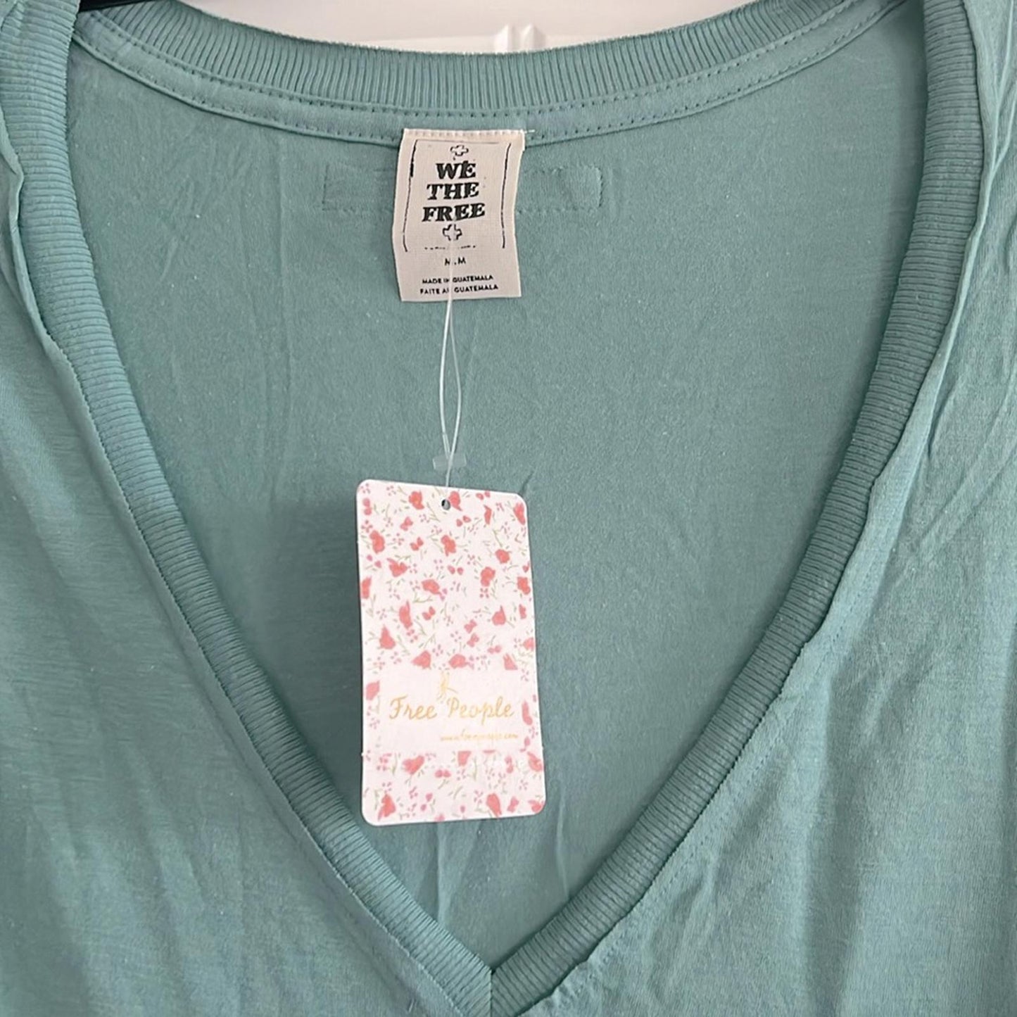 Free People Ronnie Basic T-Shirt in Green, Size Medium New w/Tag