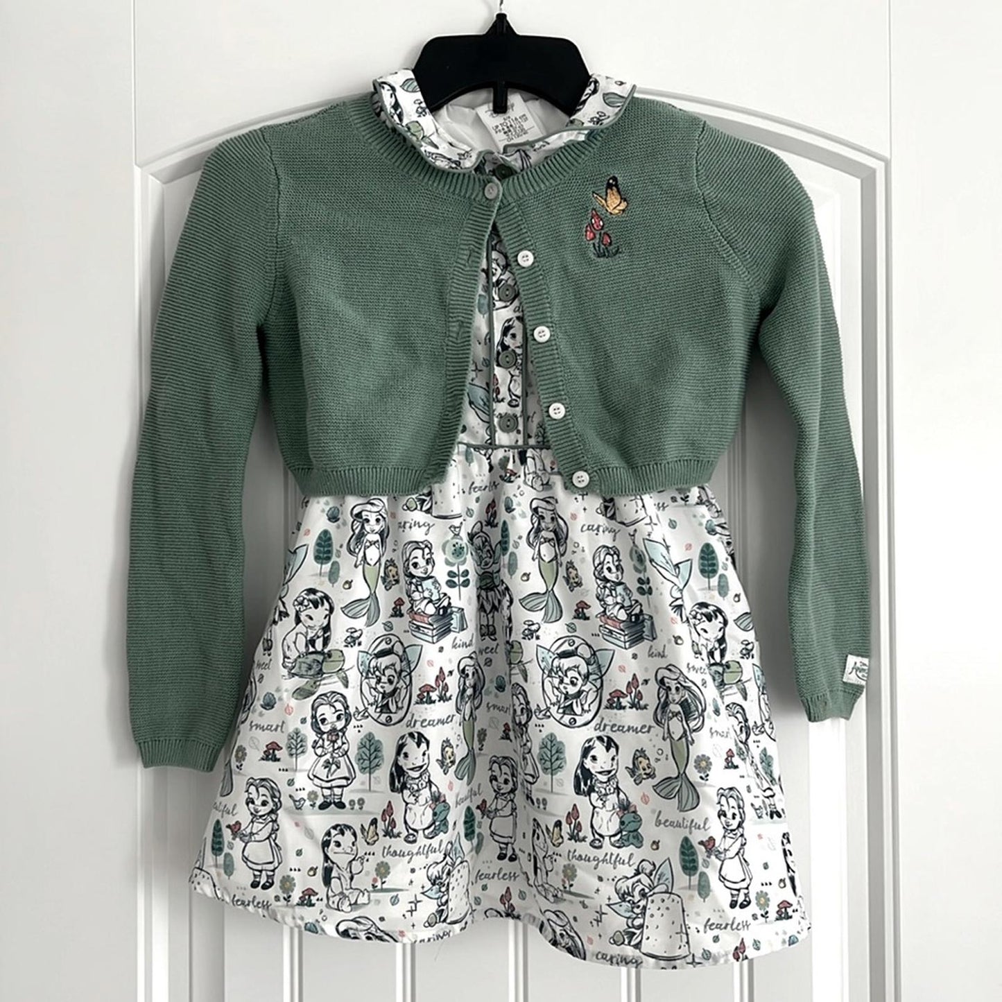 Disney Animators’ Collection Dress & Cardigan Sweater Set Size 5/6 EXCELLENT!