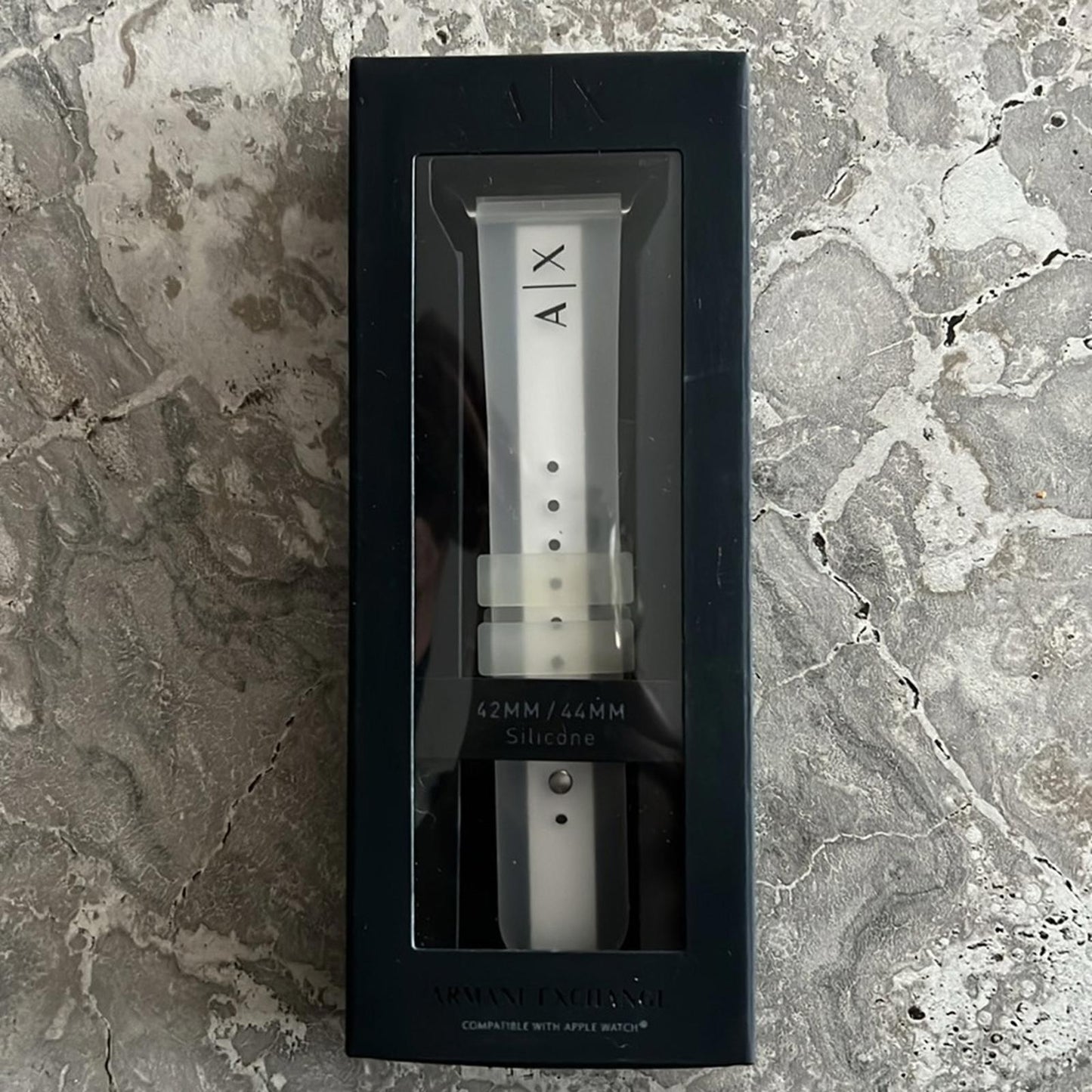 A/X Armani Exchange | Unisex Apple Watch Band, Silicone Sz 42MM / 44 MM New/Tag