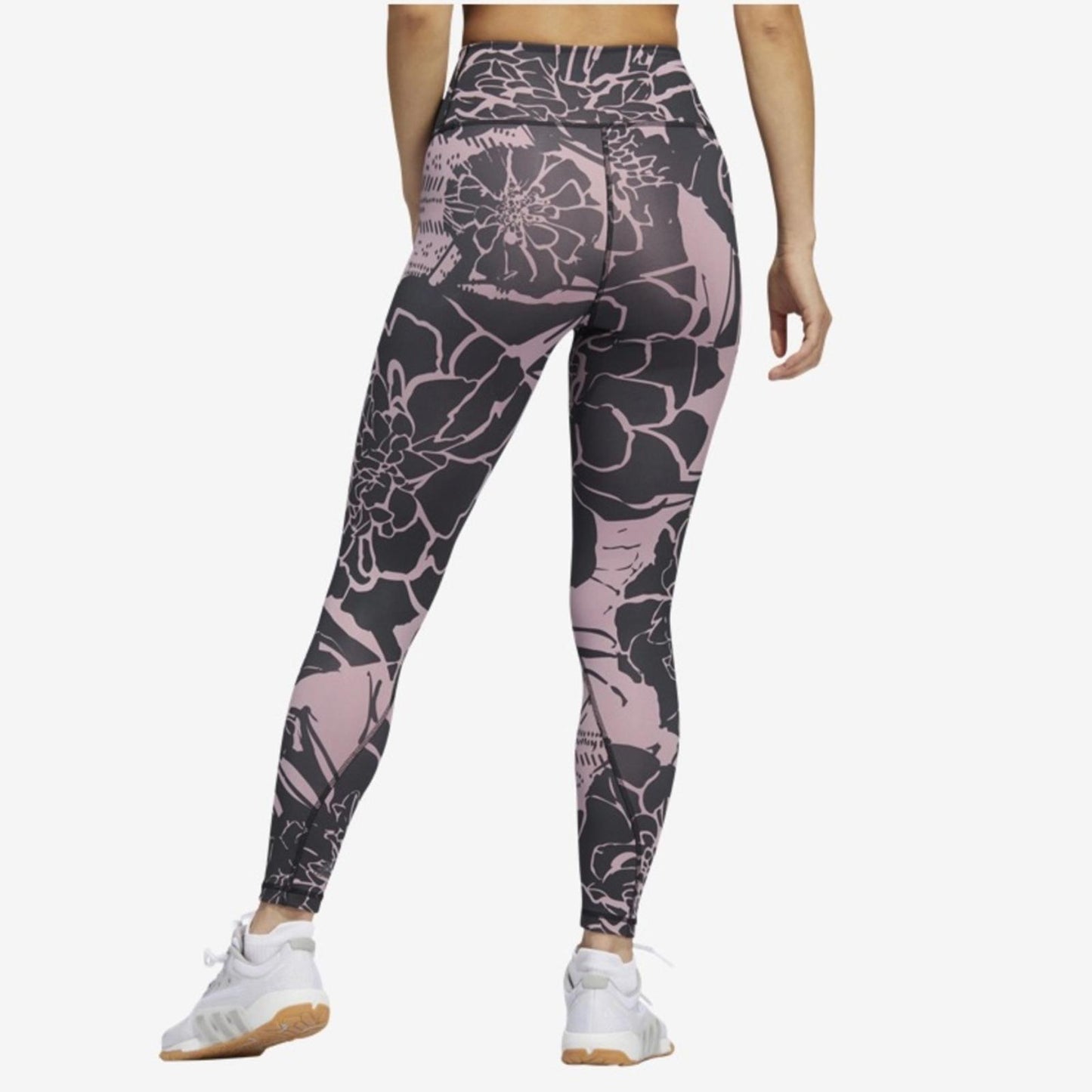 Adidas 7/8 Flower Tights, Purple Black Size XS New w/Tag Retail $65