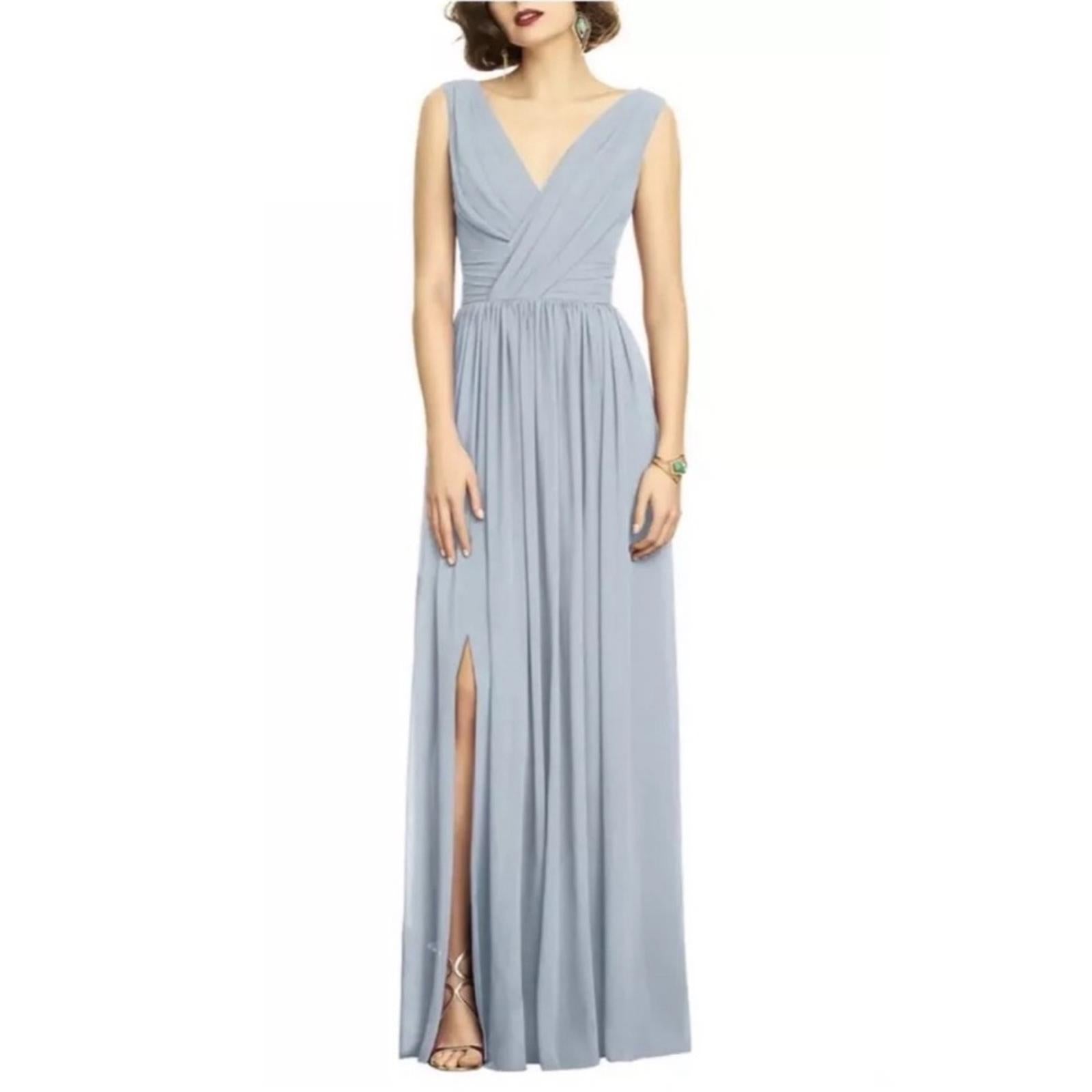 NEW Dessy Collection Surplice Ruched Chiffon Gown, Size 16, New w/o Tag $273