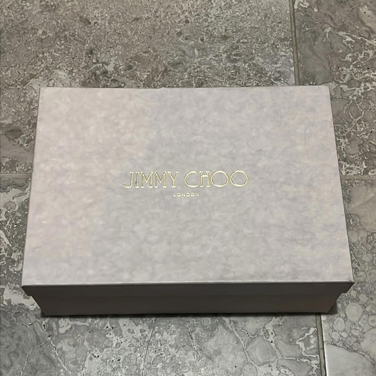 Jimmy Choo Love 85 Leather Mesh Pointed-Toe Pumps Size 43 NEW in Box +2Dust Bags