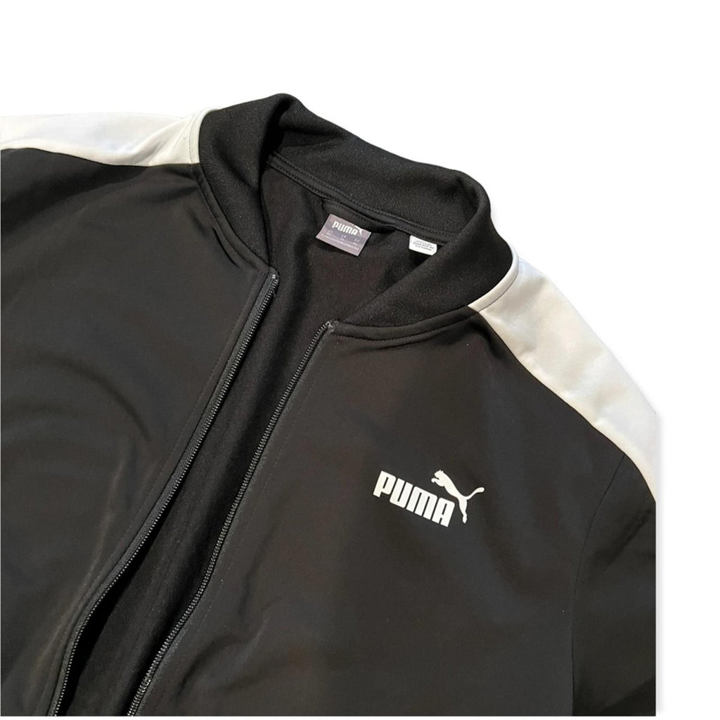 Puma Tracksuit 2-Piece Jacket & Jogger Pants in Black & White Size XL NWT
