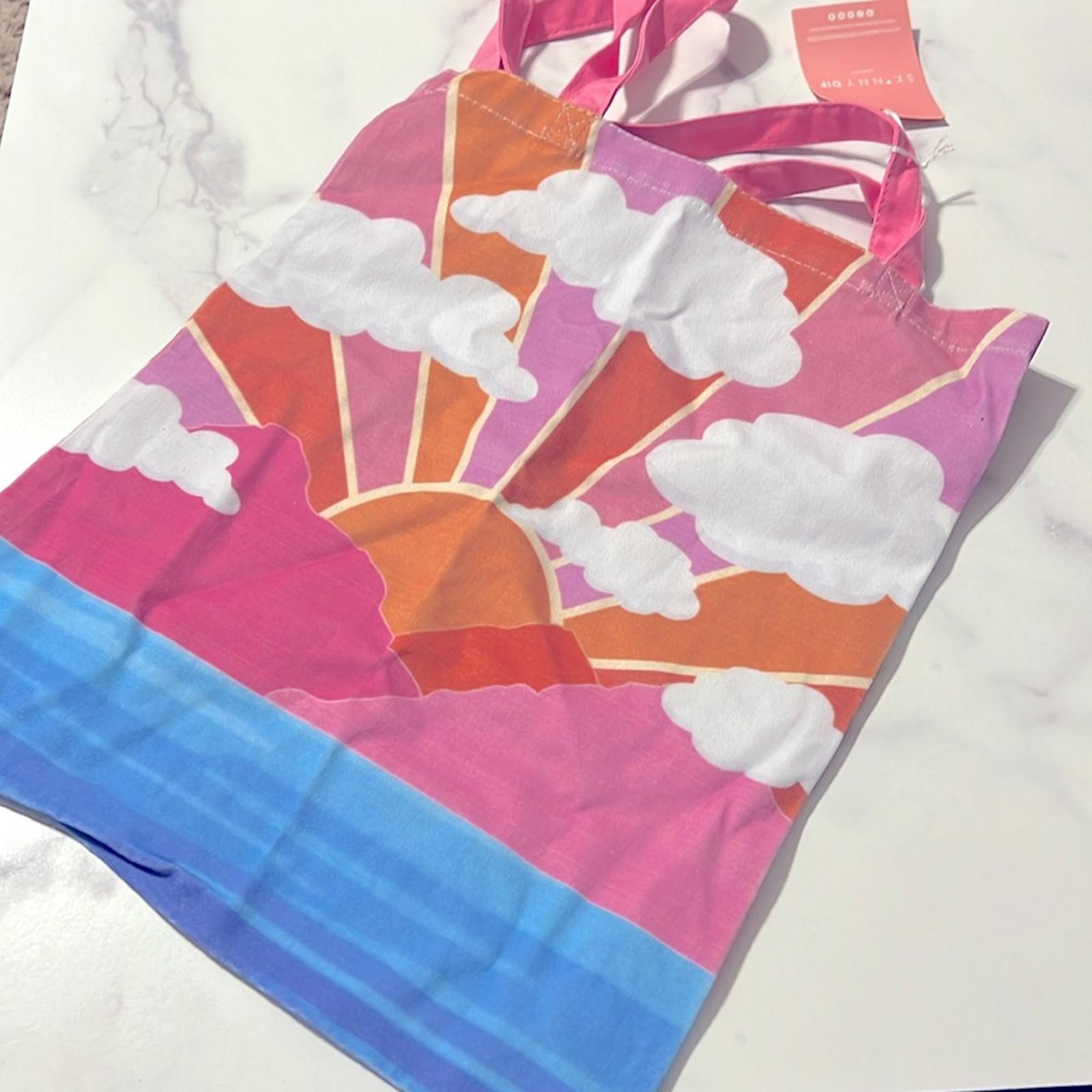 Skinnydip London Canvas Medium Tote Bag, Sunset Multi New w/Tag