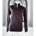 Lululemon Quarter-Zip Mock Neck Top, Heather Burgundy Size S, EXCELLENT!