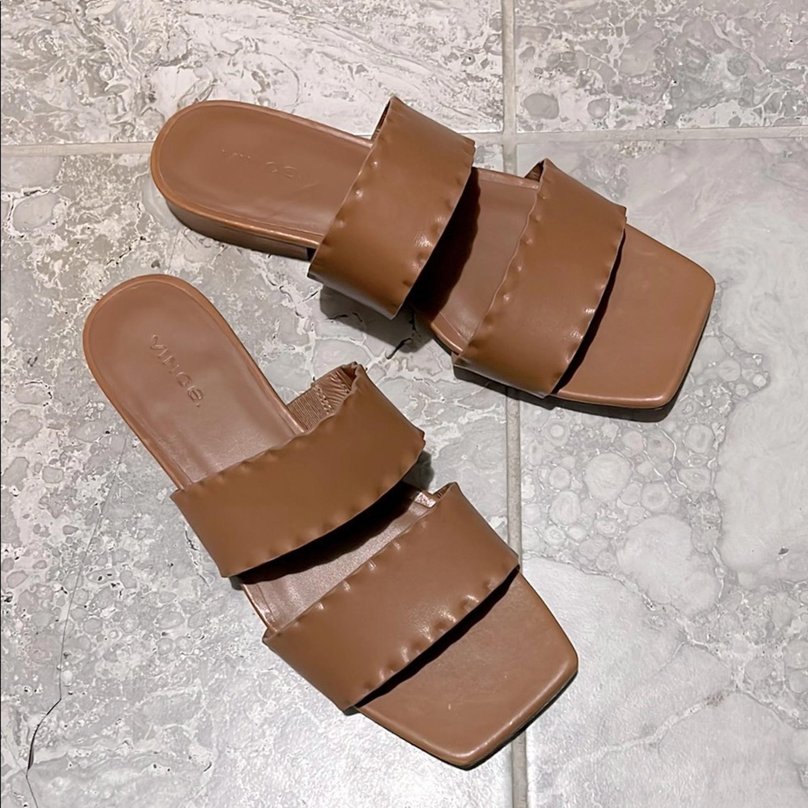 Vince Zofi Mafalda Square Toe Slip On Sandals, EXCELLENT, Size 8