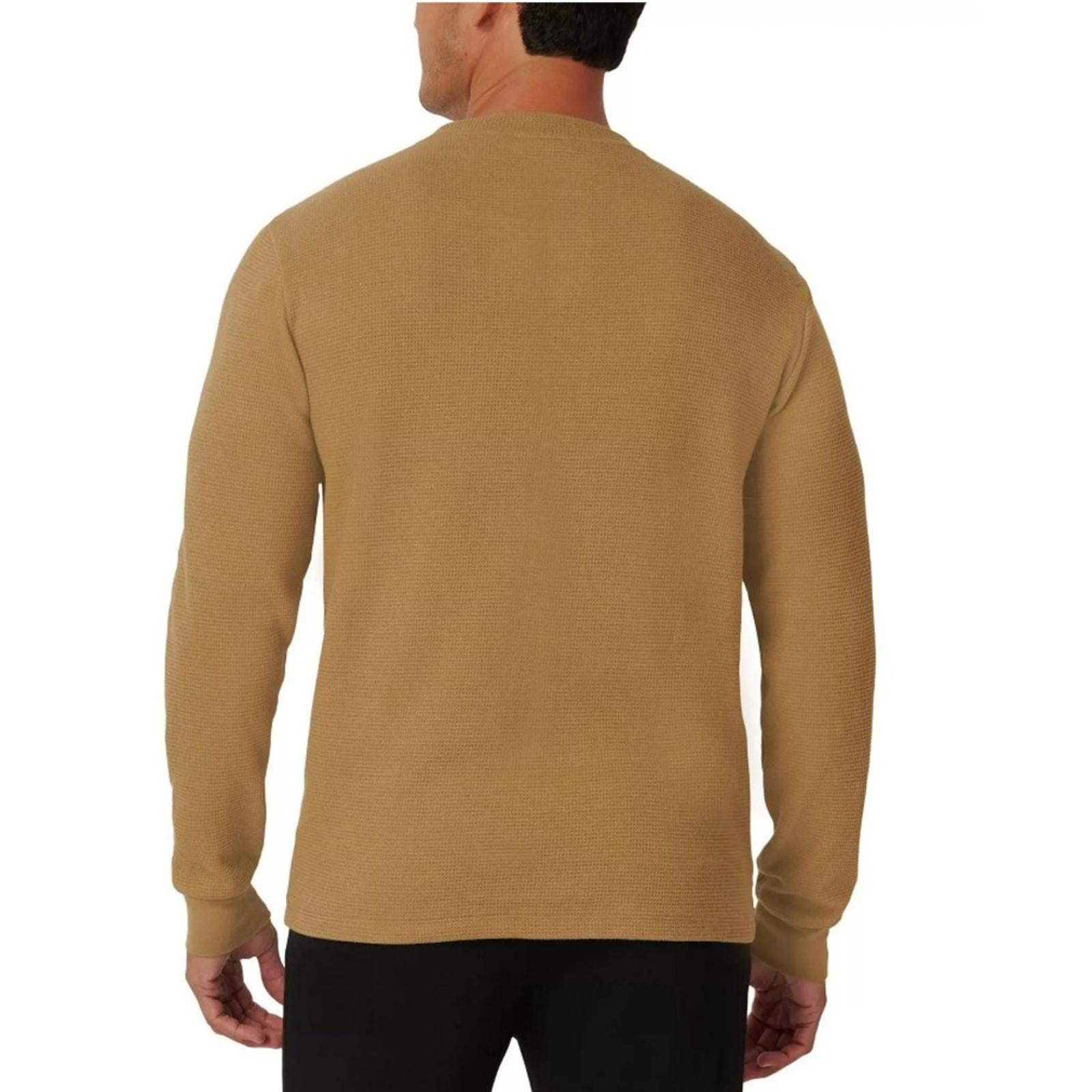 Lacoste Men's Waffle-Knit Thermal Sleep Shirt in Brown , NWT, Size XXL