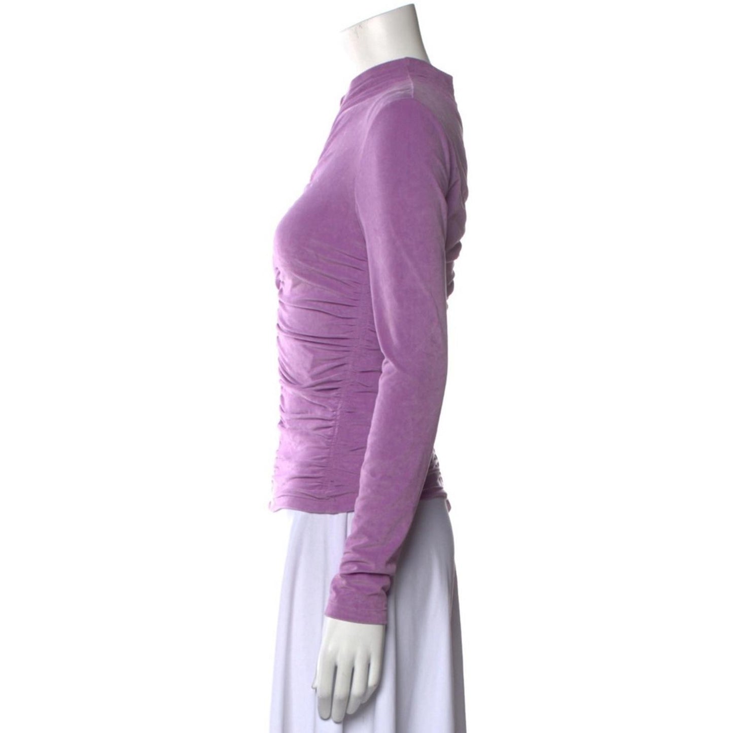 A.L.C. Ansel Shirred Top in Purple X REVOLVE, Size XS New w/Tag Retail $295
