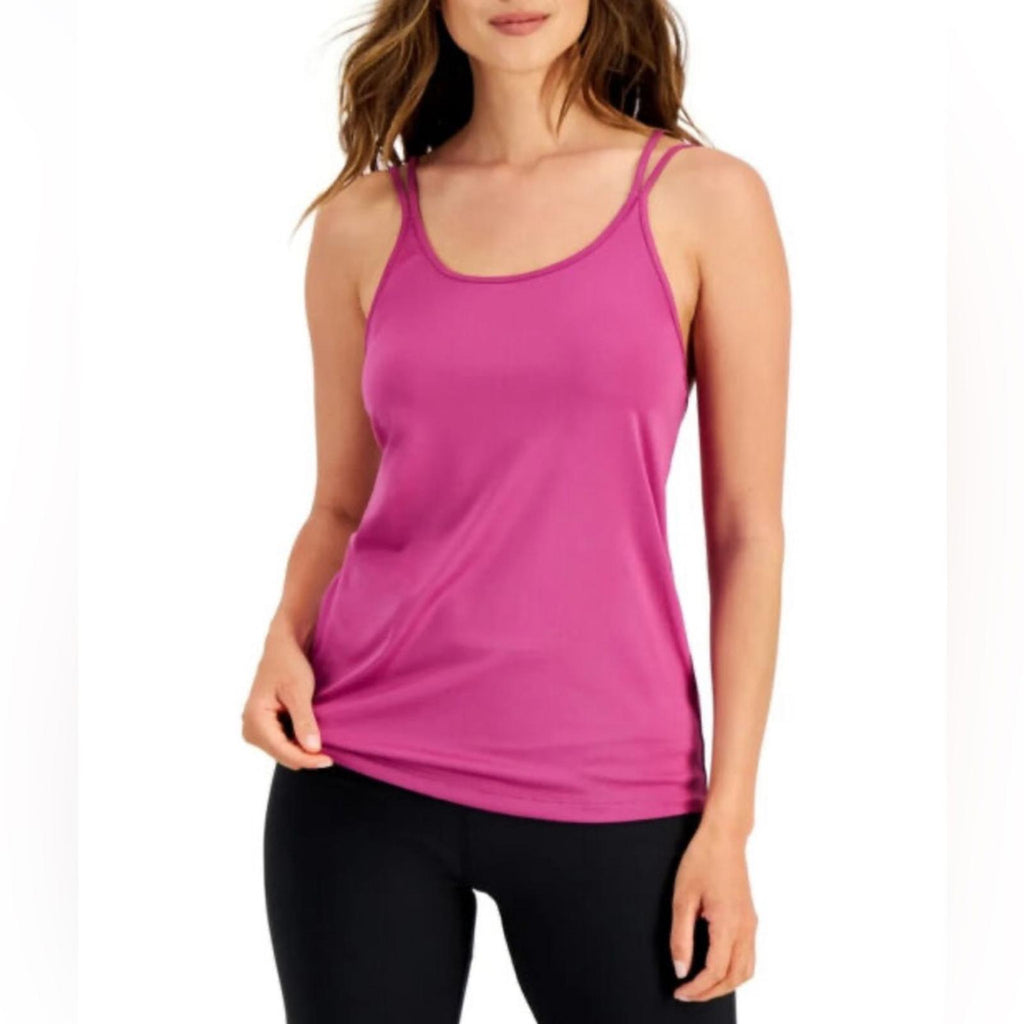 ID-Ideology Solid Strappy-Back Techy Knit Tank, Size S Purple Cosmos New w/Tag