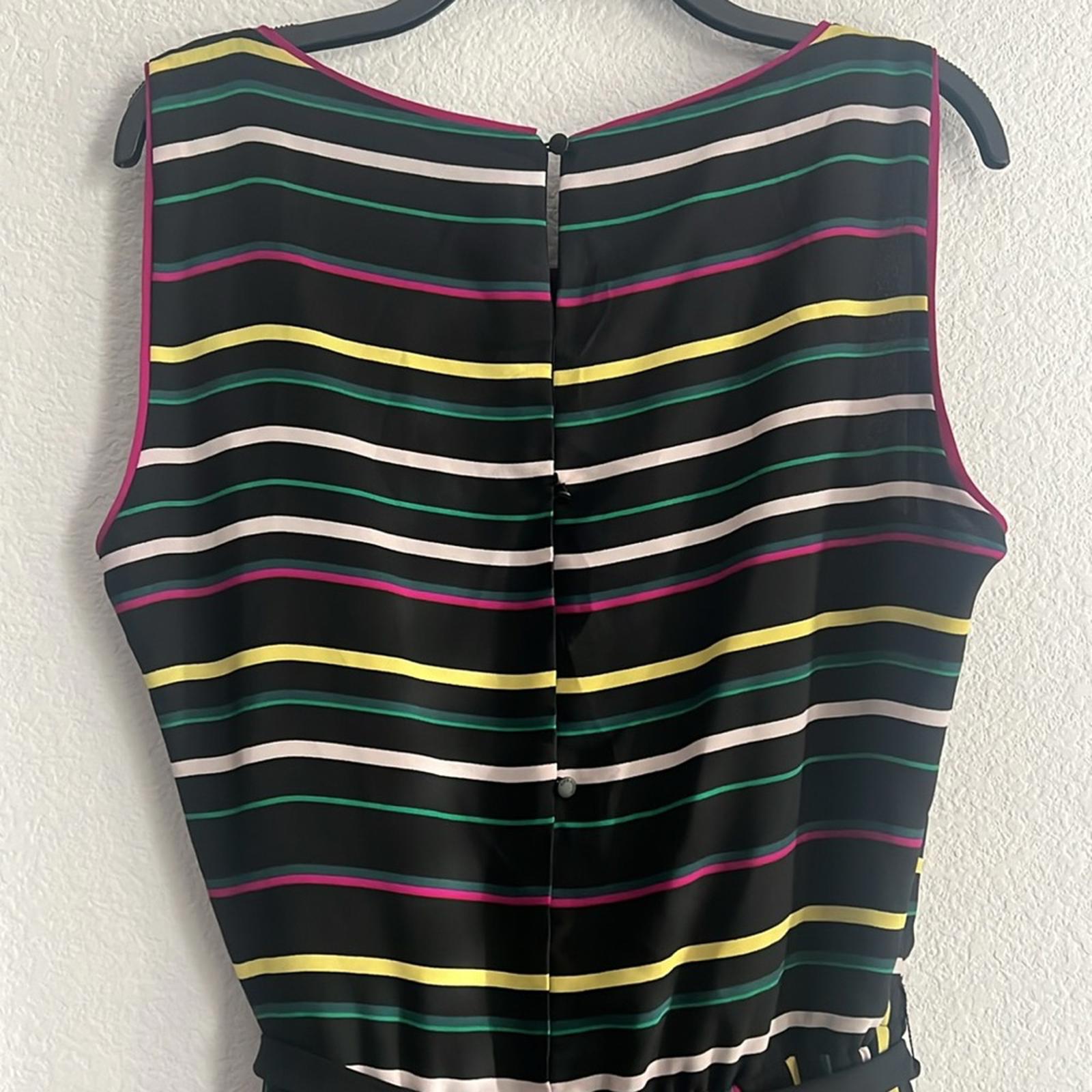 Vince Camuto Striped Jumpsuit in Black Multi, Size XL