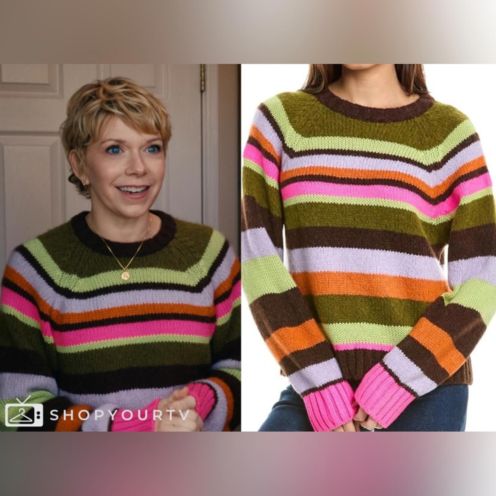 Velvet by Graham & Spencer Striped Sweater Size S, New w/Tag $288